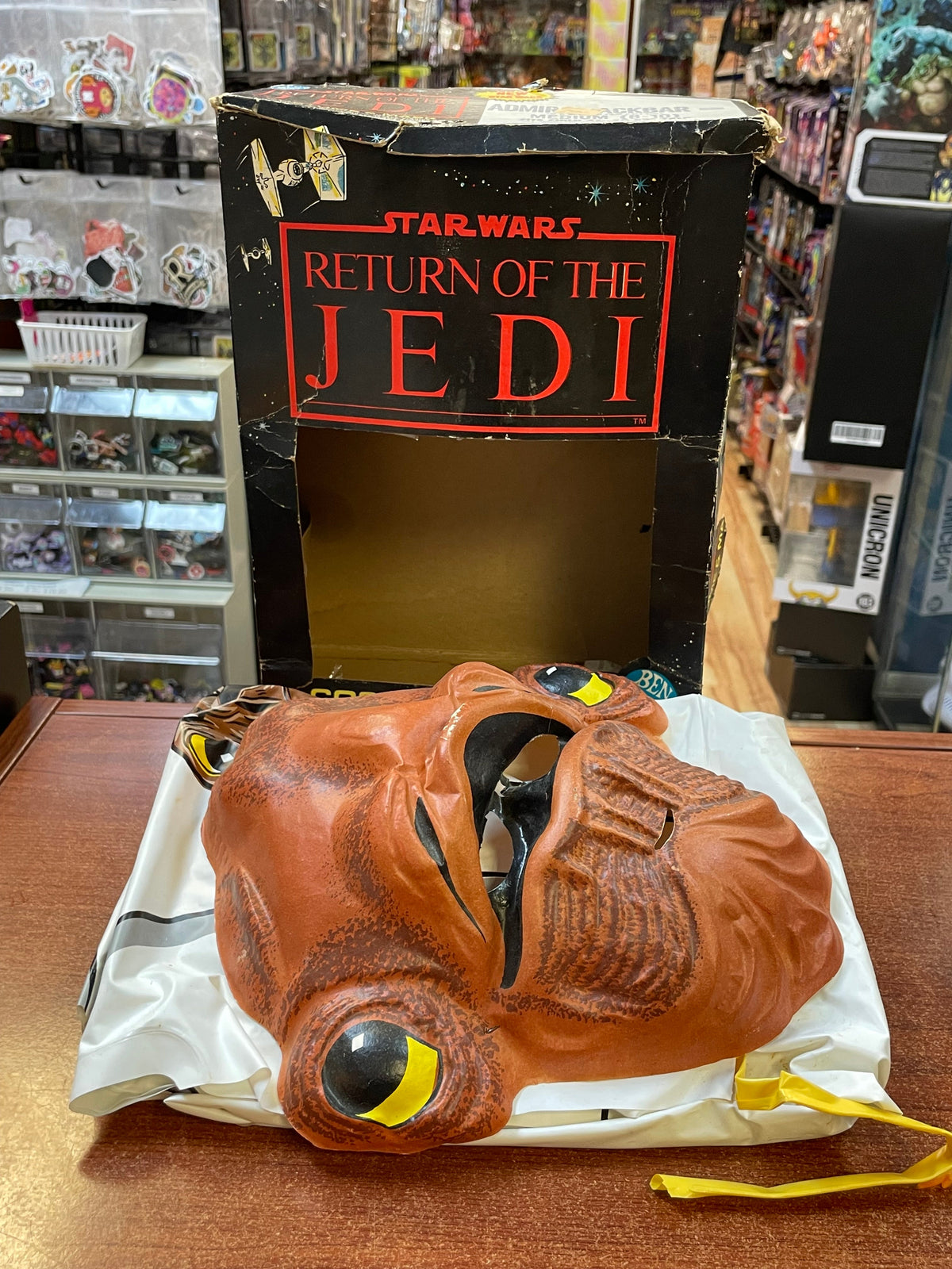 Admiral Ackbar Costume & Mask (Vintage Star Wars ROTF, Ben Cooper) OPEN BOX product image 1, provided for visual reference