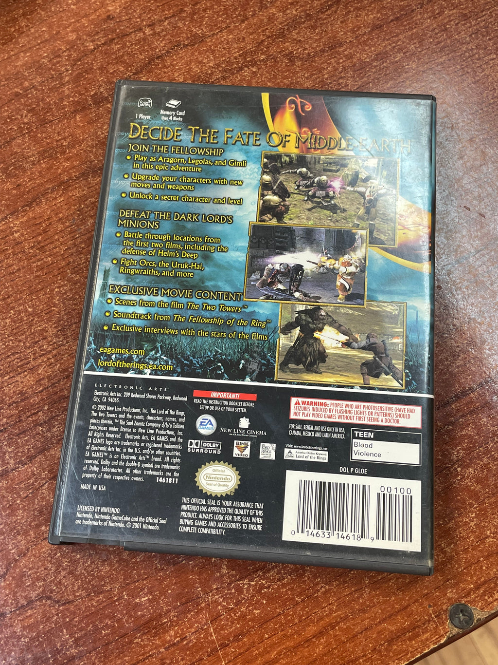 The Lord Of The Rings The Two Towers (Nintendo Gamecube, EA Games, Video Game) **TESTED** product image 7, provided for