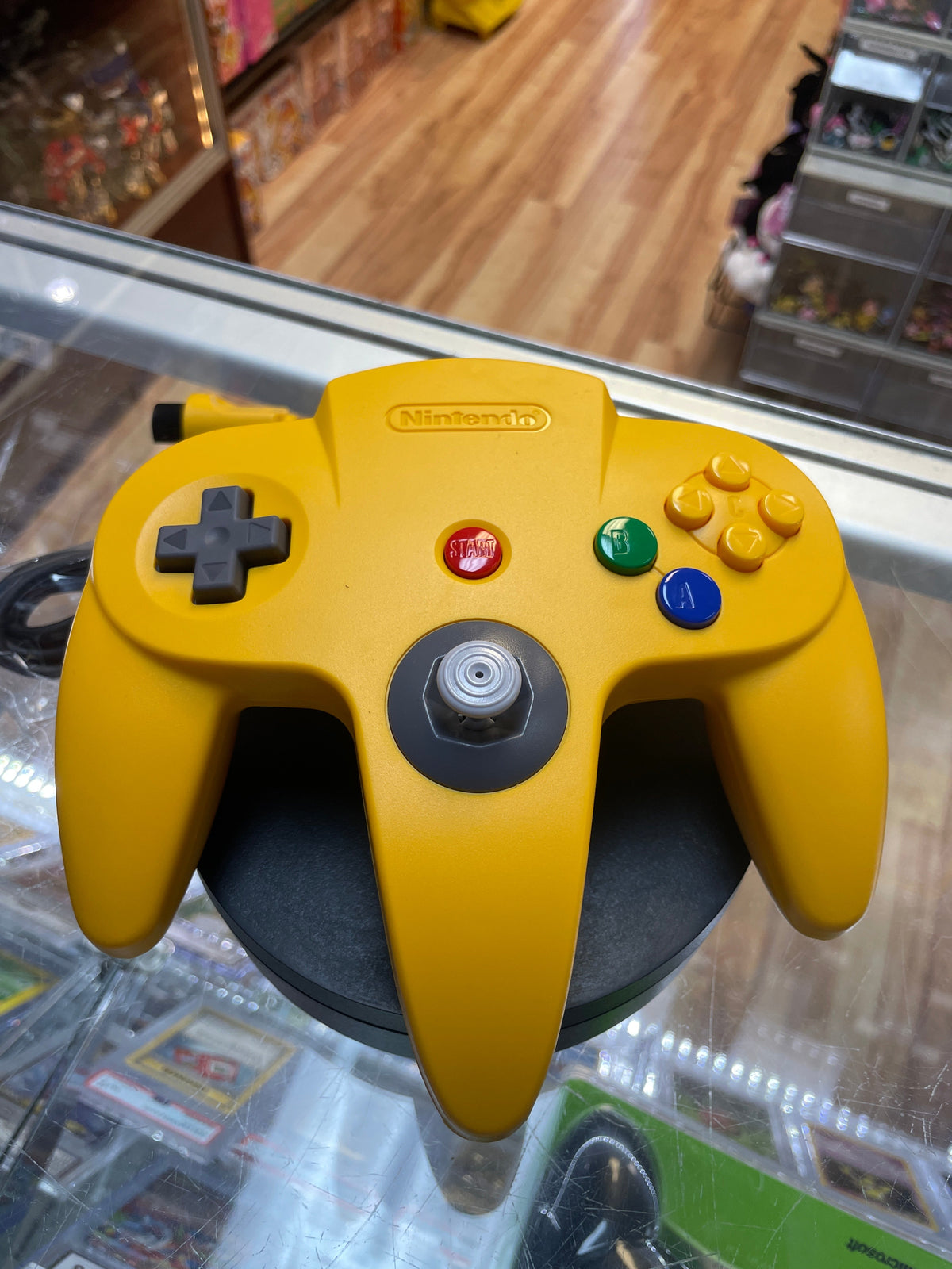 Yellow N64 Controller (Nintendo, Vintage Video Games) **TESTED WORKING** product image 2, provided for visual reference and