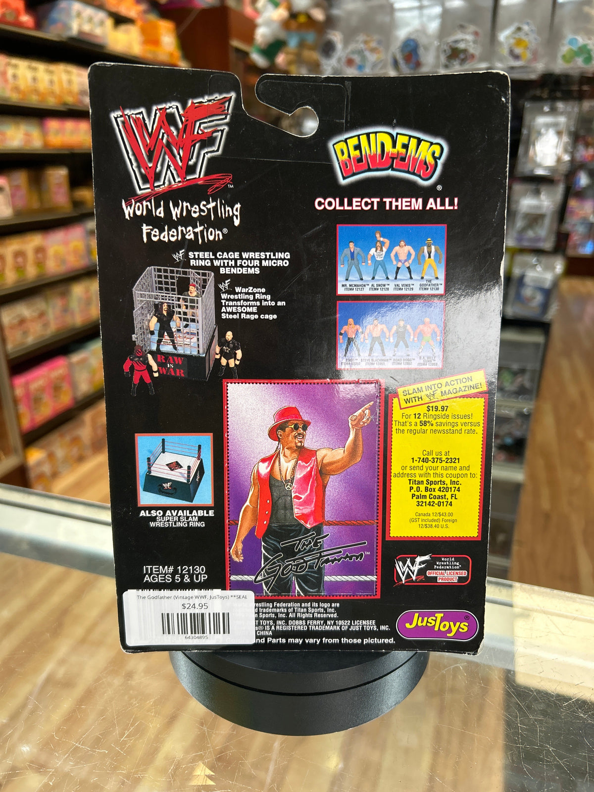 The Godfather (Vintage WWF, JusToys) **SEALED** product image 2, provided for visual reference and product detail review