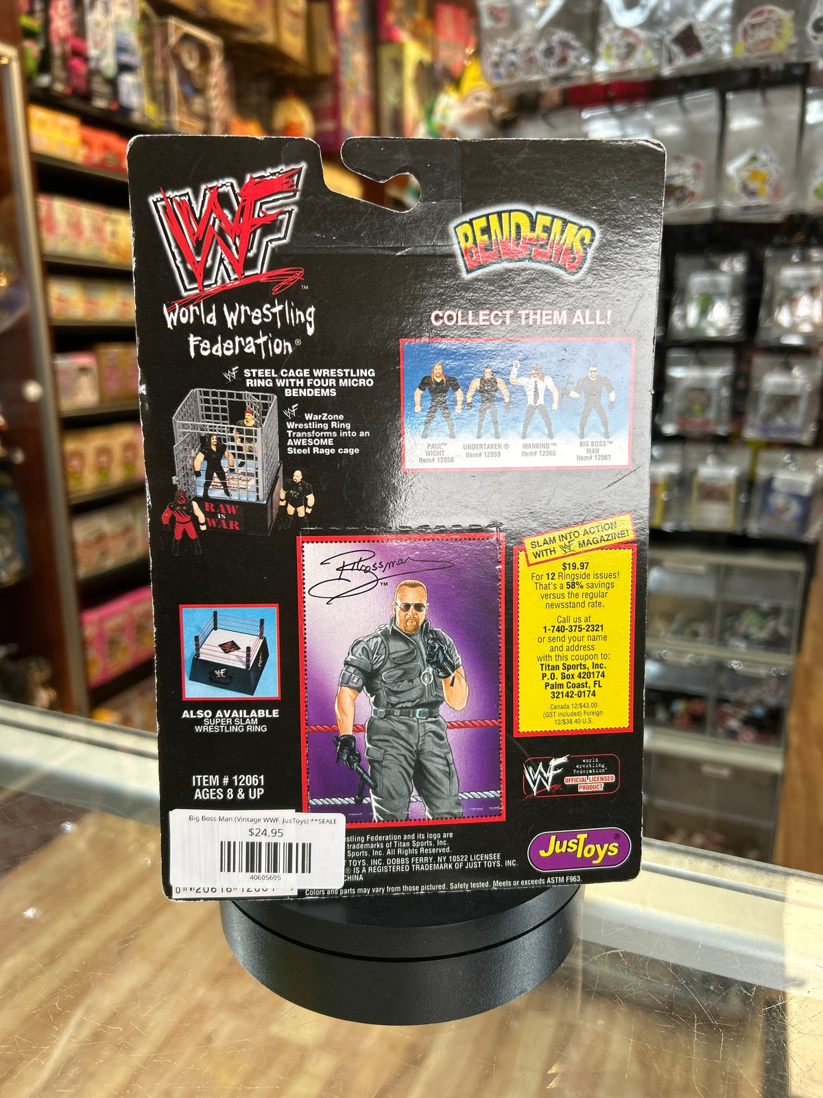 Big Boss Man (Vintage WWF, JusToys) **SEALED** product image 2, provided for visual reference and product detail review