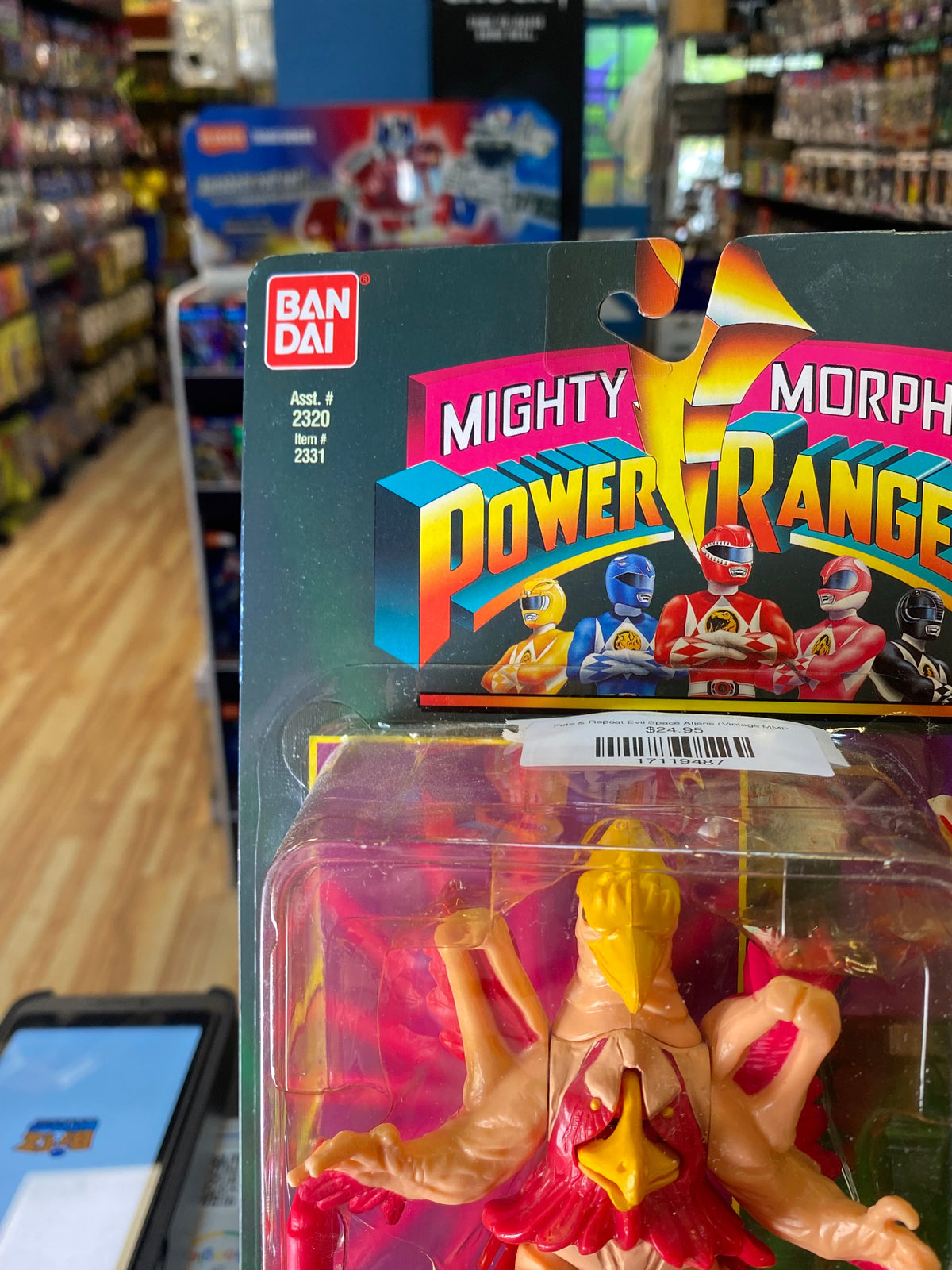 Pete & Repeat Evil Space Aliens (Vintage MMPR Power Rangers, Bandai) SEALED product image 2, provided for visual reference