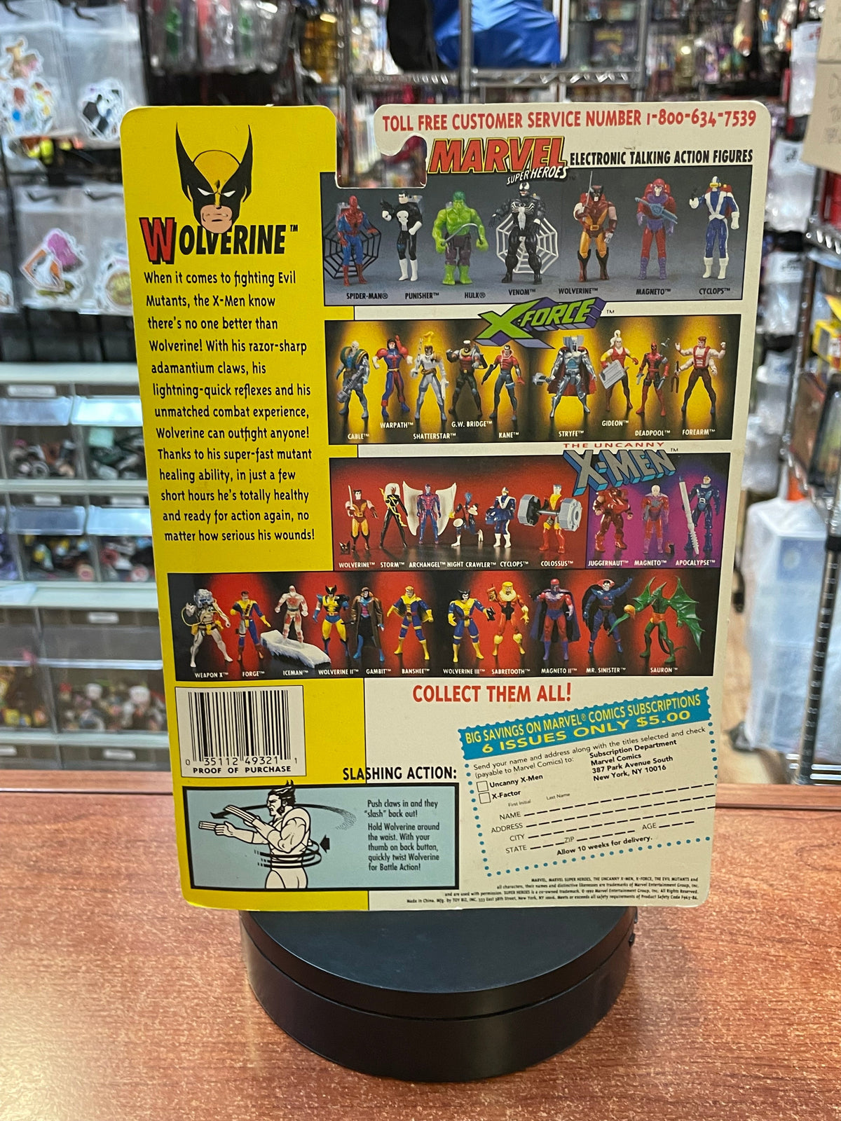 Wolverine 3rd Edition (Vintage Marvel, X-Men, Toy Biz) SEALED product image 3, provided for visual reference and product