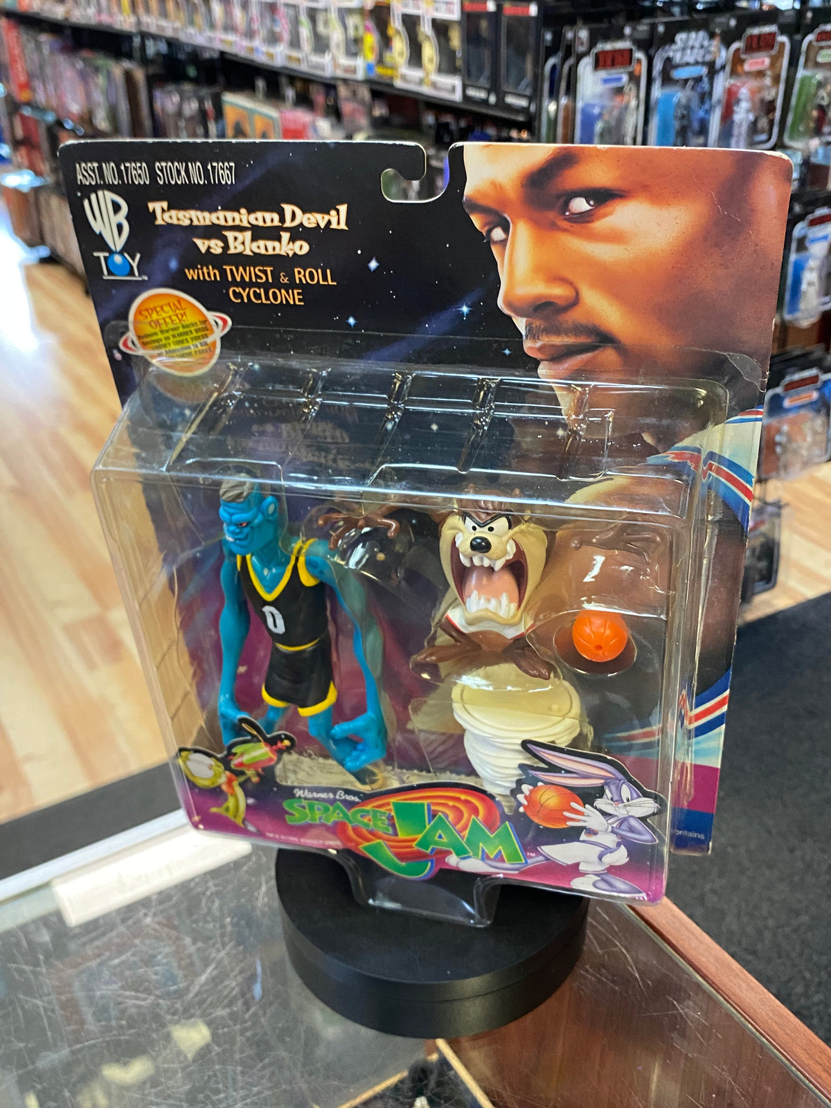 Taz & Blanko (Vintage Space Jam, Playmates) SEALED product image 2, provided for visual reference and product detail review