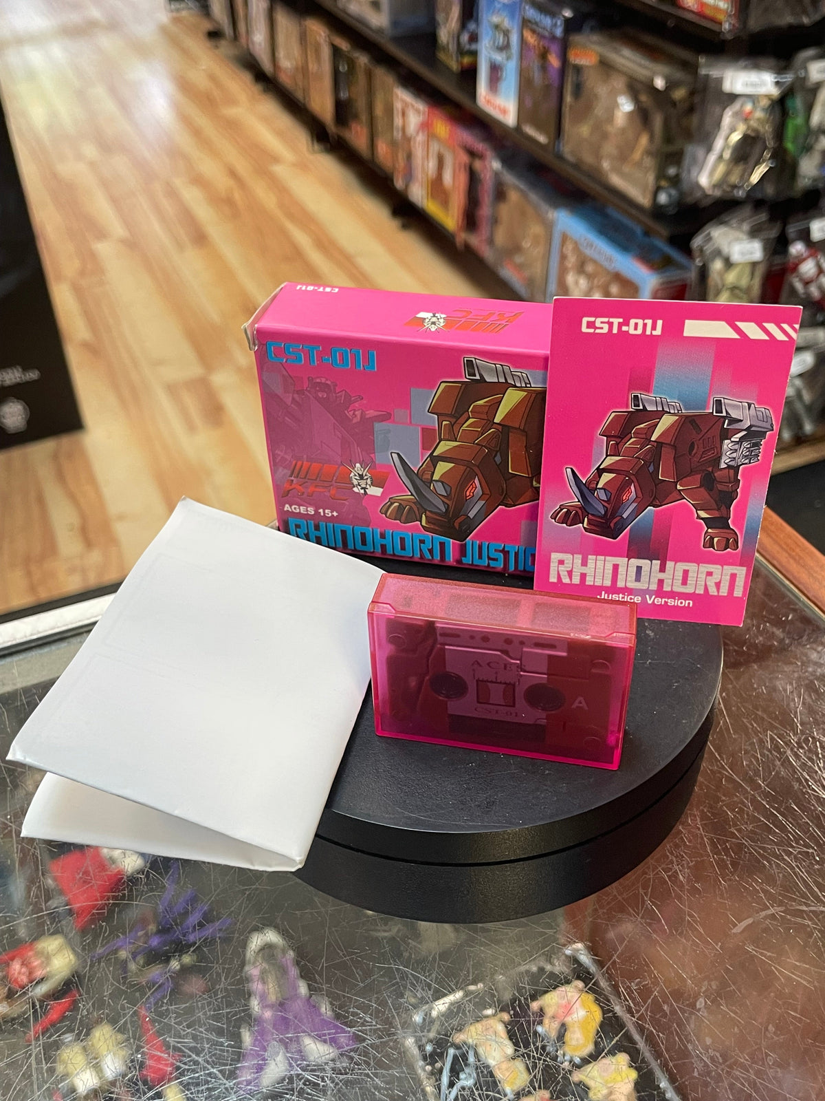 CST-01J Rhinohorn Justice Cassette (Transformers KO, KFCTOYS) COMPLETE product image 6, provided for visual reference and