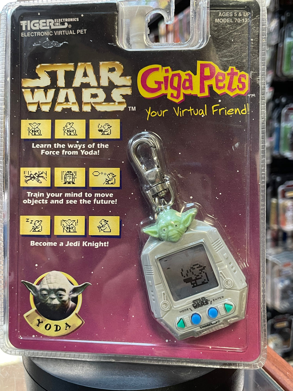Yoda Giga Pets (Vintage Star Wars, Tiger Electronics) SEALED product image 4, provided for visual reference and product