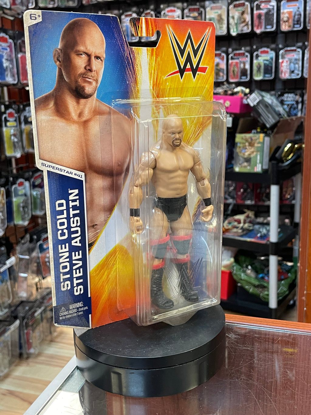 Stone Cold Steve Austin Red Braces (WWE Basic, Mattel) **SEALED** product image 4, provided for visual reference and product