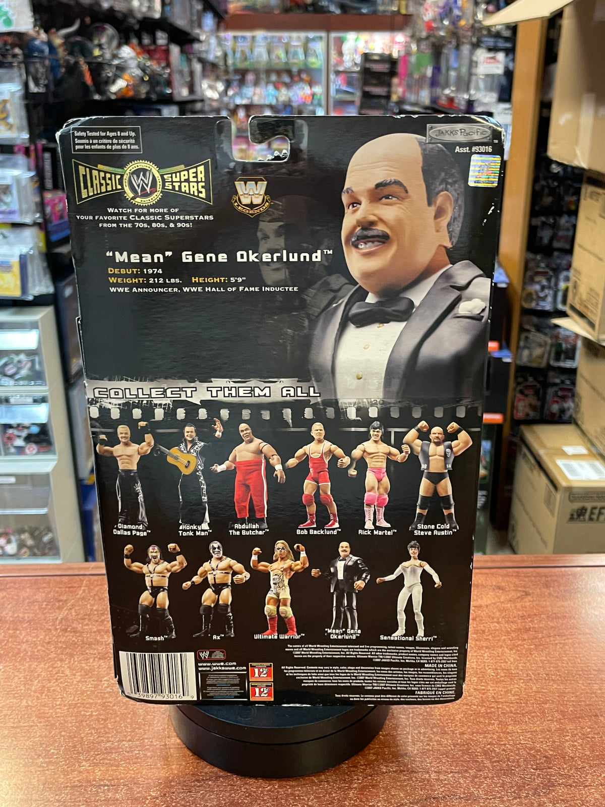 Mean Gene Okerlund (WWF Classic Superstars, Jakks) **SEALED** product image 2, provided for visual reference and product
