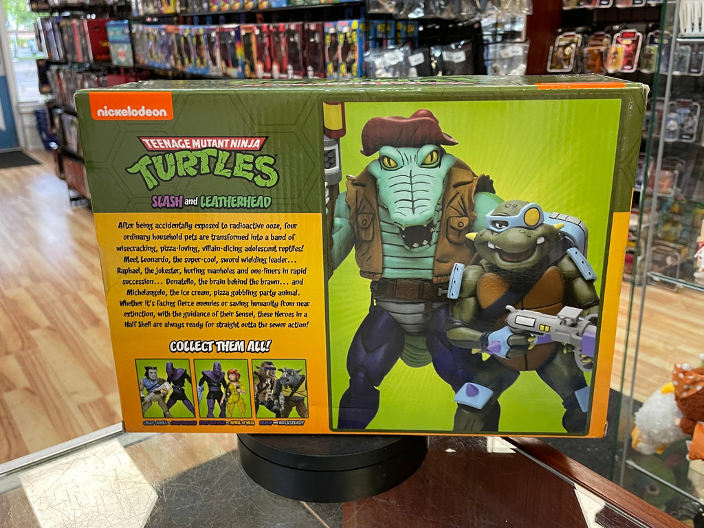 Slash & Leatherhead (TMNT Ninja Turtles, NECA) **SEALED** product image 3, provided for visual reference and product detail