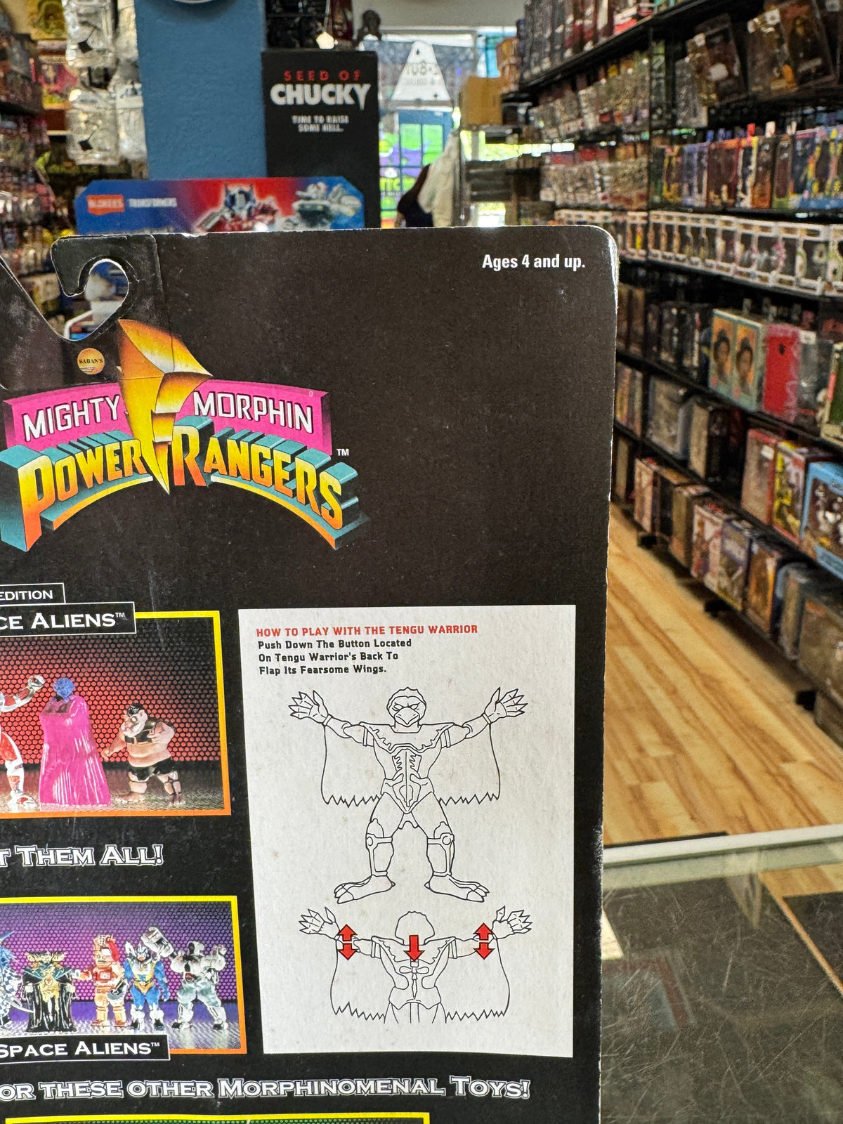 Tengu Warrior Space Alien (Vintage MMPR Power Rangers, Bandai) SEALED product image 12, provided for visual reference and
