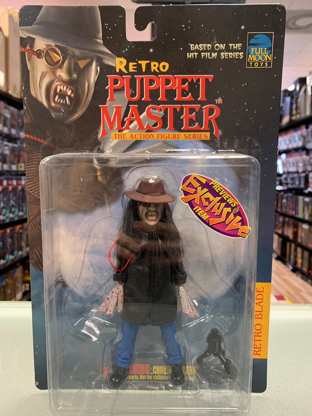 Retro Blade Blue Jean Variant(Vintage Retro Puppet Master, Full Moon Toys) product image 2, provided for visual reference