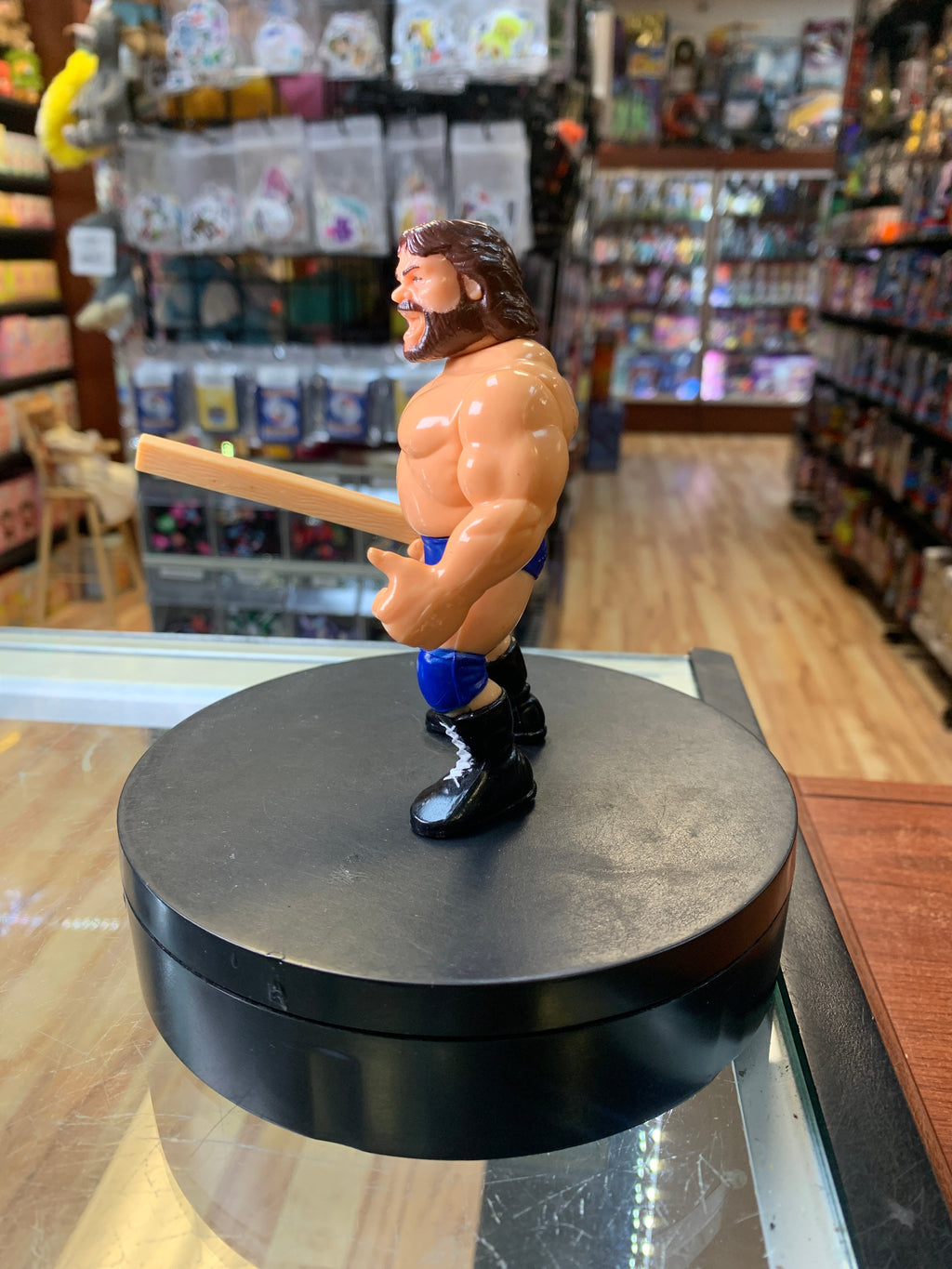 Hacksaw Jim Duggan with Wood 9057 (Vintage WWF WWE, Hasbro) product image 4, provided for visual reference and product