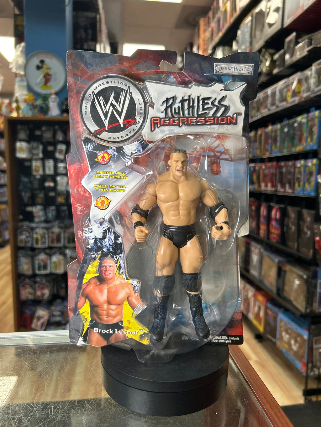 Brock Lesnar -Ruthless Aggression- (Vintage WWE, Jakks) **SEALED** product image 1, provided for visual reference and