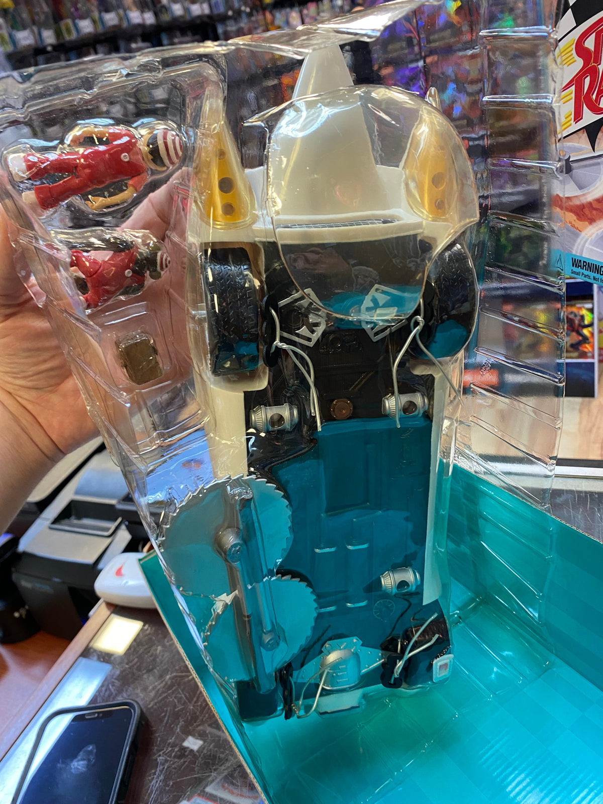 Mach 5 Playset with Spindle Chim Chim (Vintage Speed Racer, Resaurus) NEW product image 18, provided for visual reference