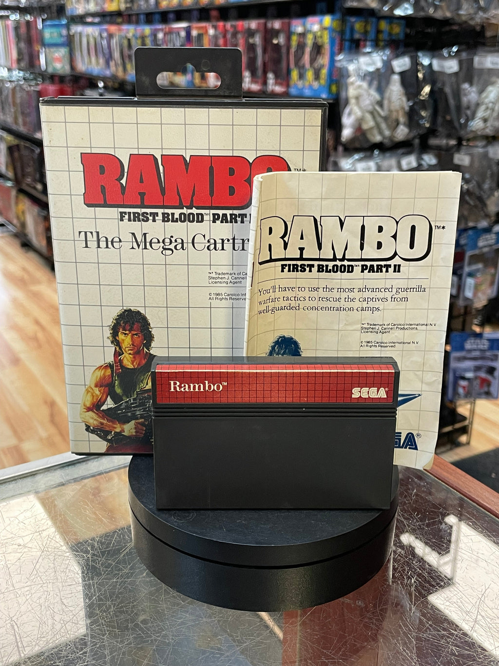 Rambo First Blood Part II 1362 (SEGA Master System SMS, Video Games) **COMPLETE** product image 1, provided for visual
