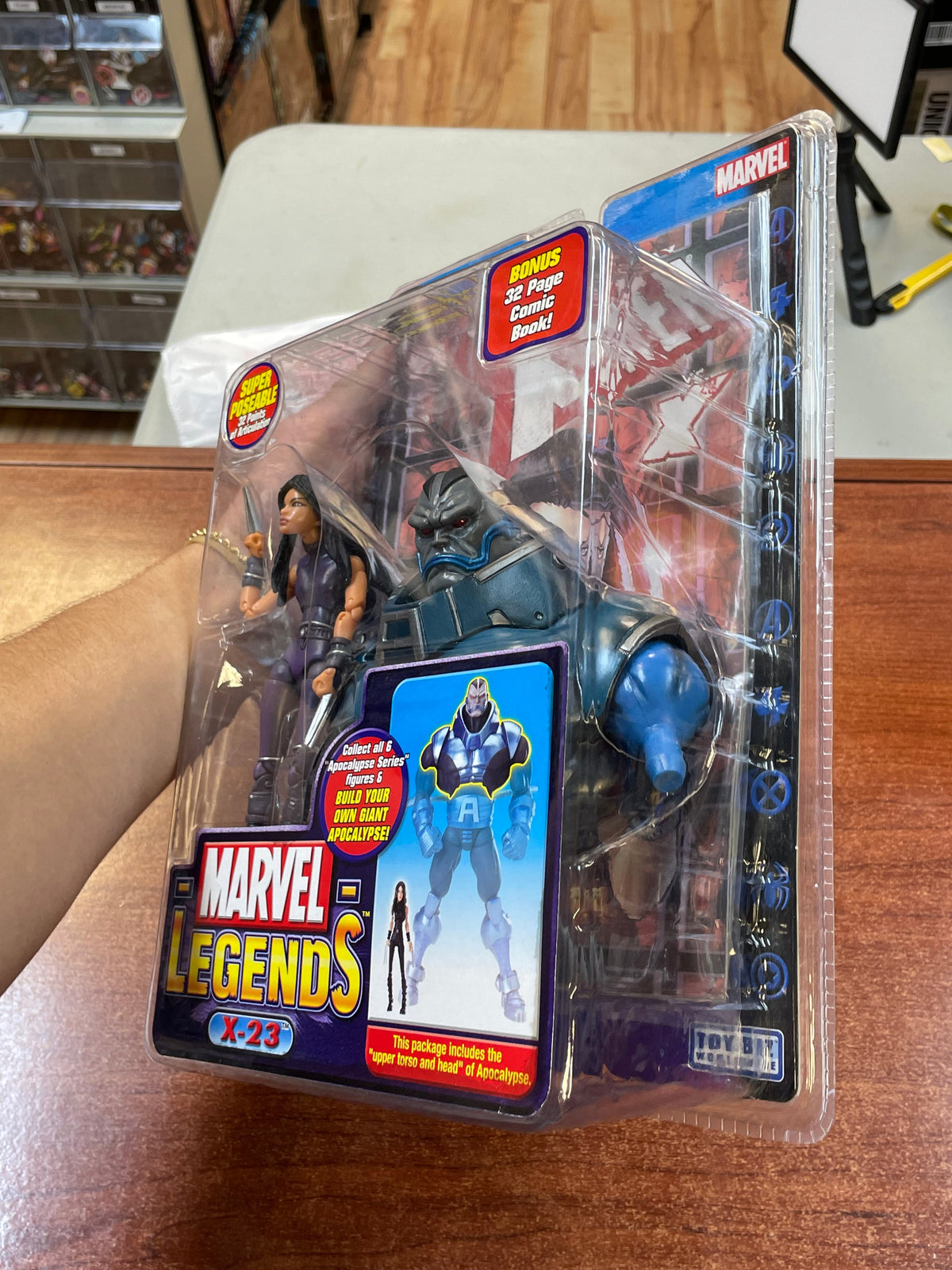 X-23 BAF Apocalypse (Marvel Legends, ToyBiz) SEALED product image 3, provided for visual reference and product detail review