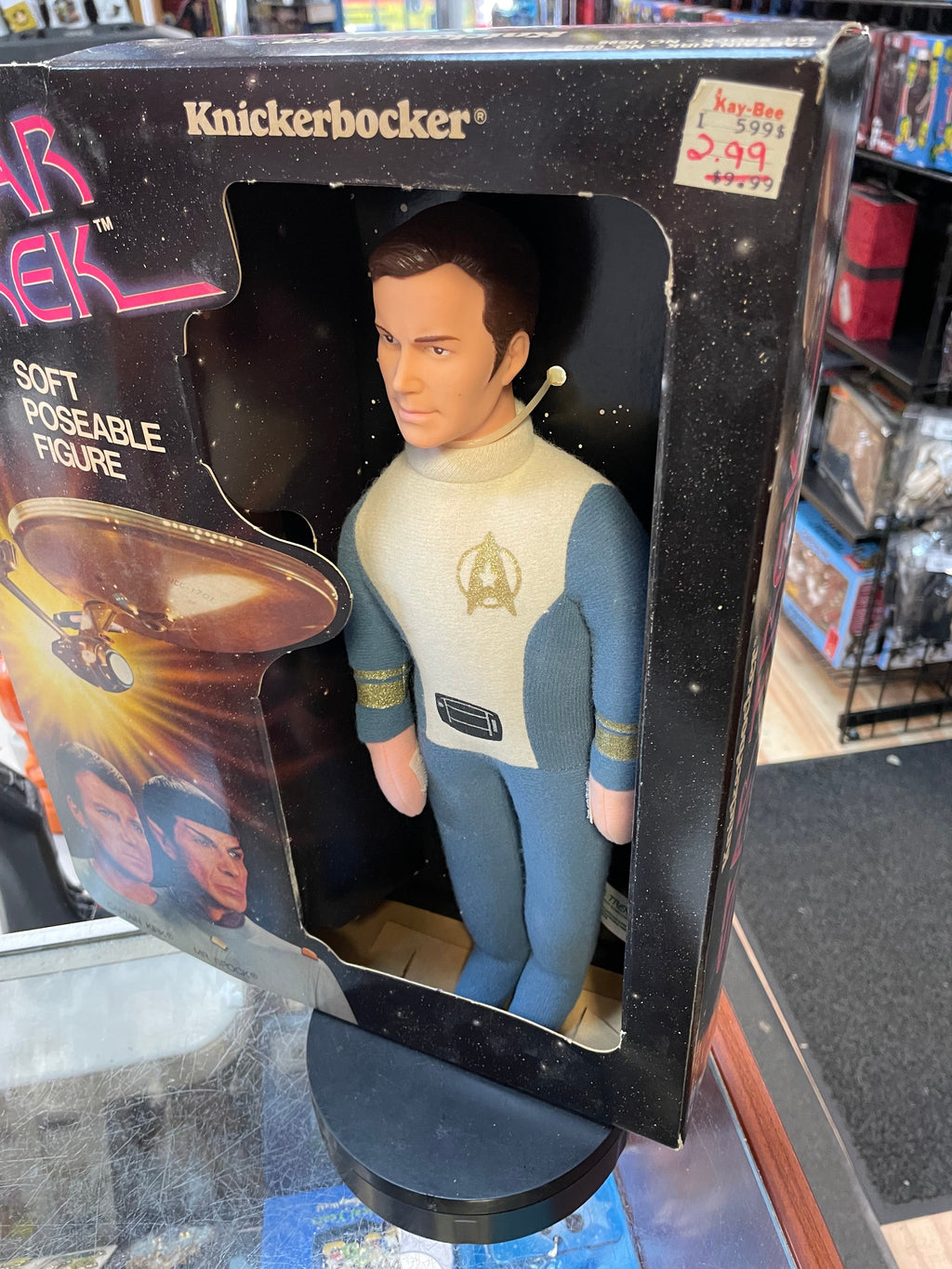 Captain Kirk -Soft Poseable Figure- (Vintage Star Trek, Knickerbocker) product image 6, provided for visual reference and