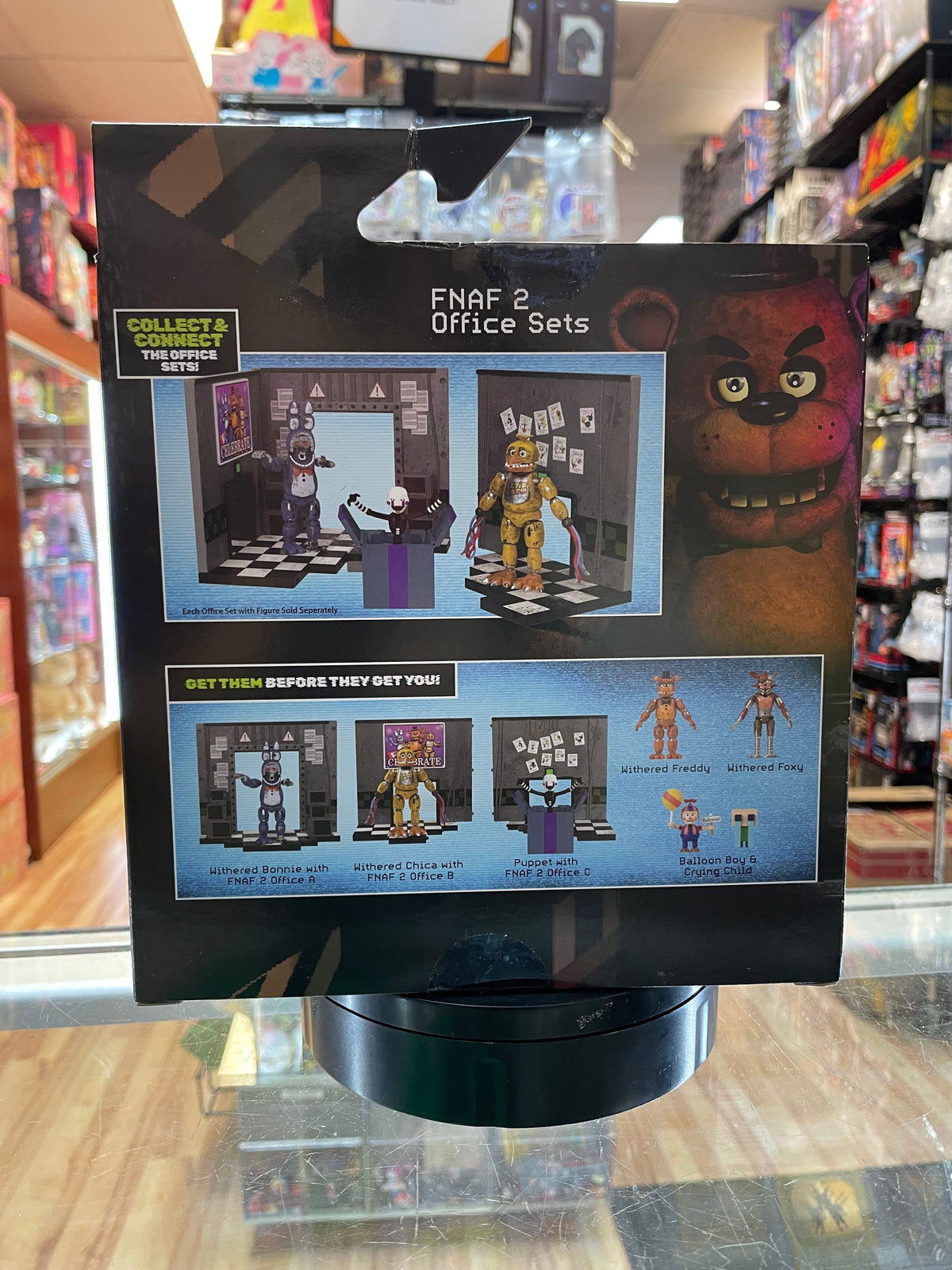 Withered Chica with Office (Five Nights at Freddys,Jazwares) **SEALED** product image 3, provided for visual reference and