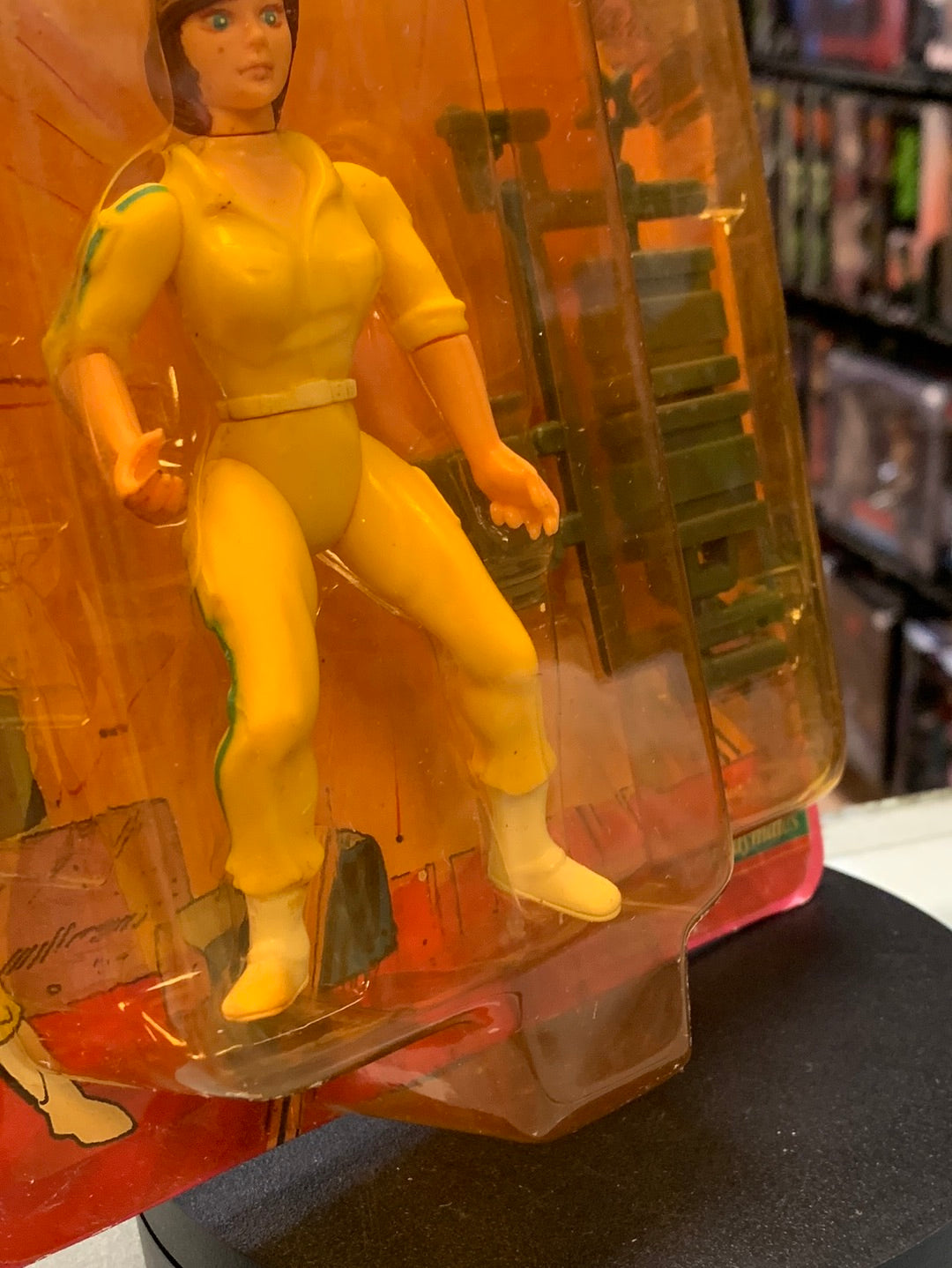April O’Neil Blue 10 Back 0133 (Vintage TMNT Ninja Turtles, Playmates) Sealed product image 8, provided for visual reference
