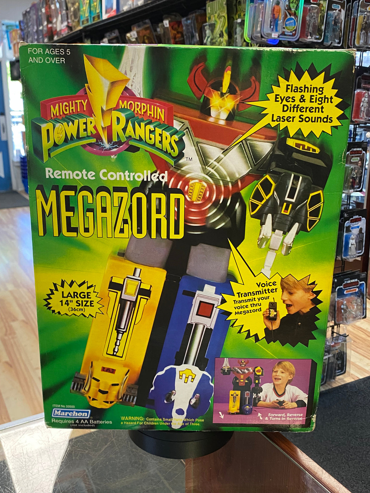 Remote Controlled Megazord (Vintage MMPR Power Rangers, Bandai) SEALED product image 1, provided for visual reference and
