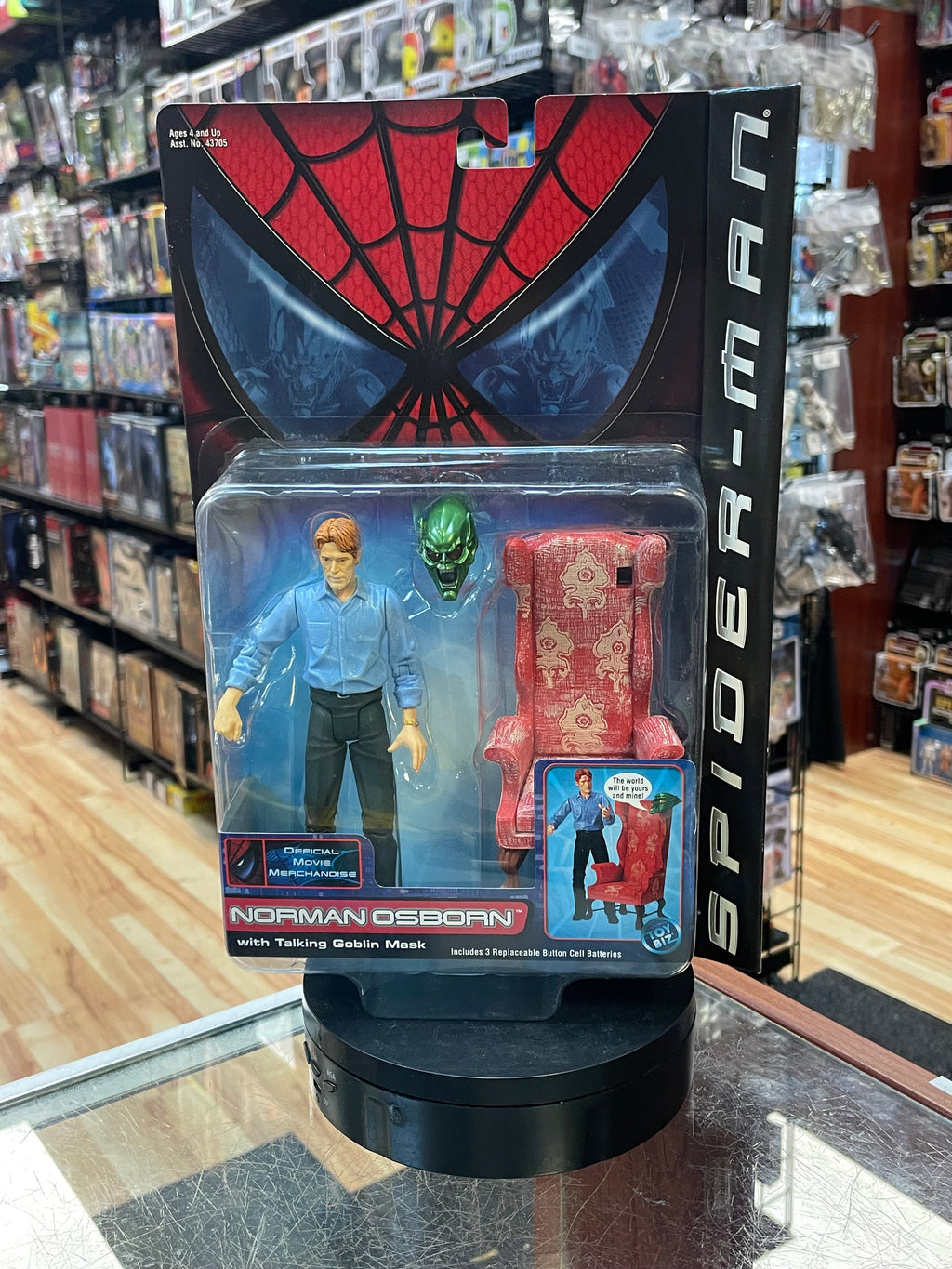 Norman Osborn With Talking Goblin Mask Series 1 (Vintage Spider-Man, Toy Biz) SEALED product image 1, provided for visual