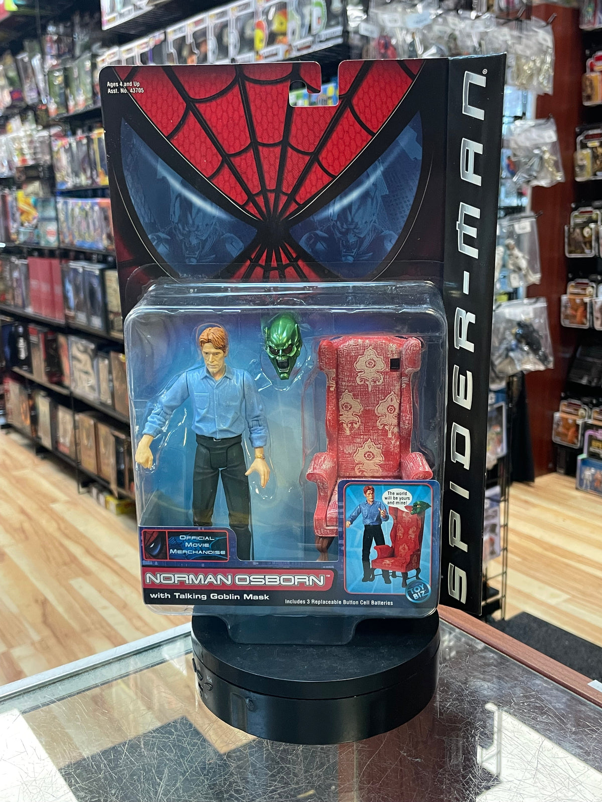 Norman Osborn With Talking Goblin Mask Series 1 (Vintage Spider-Man, Toy Biz) SEALED product image 1, provided for visual