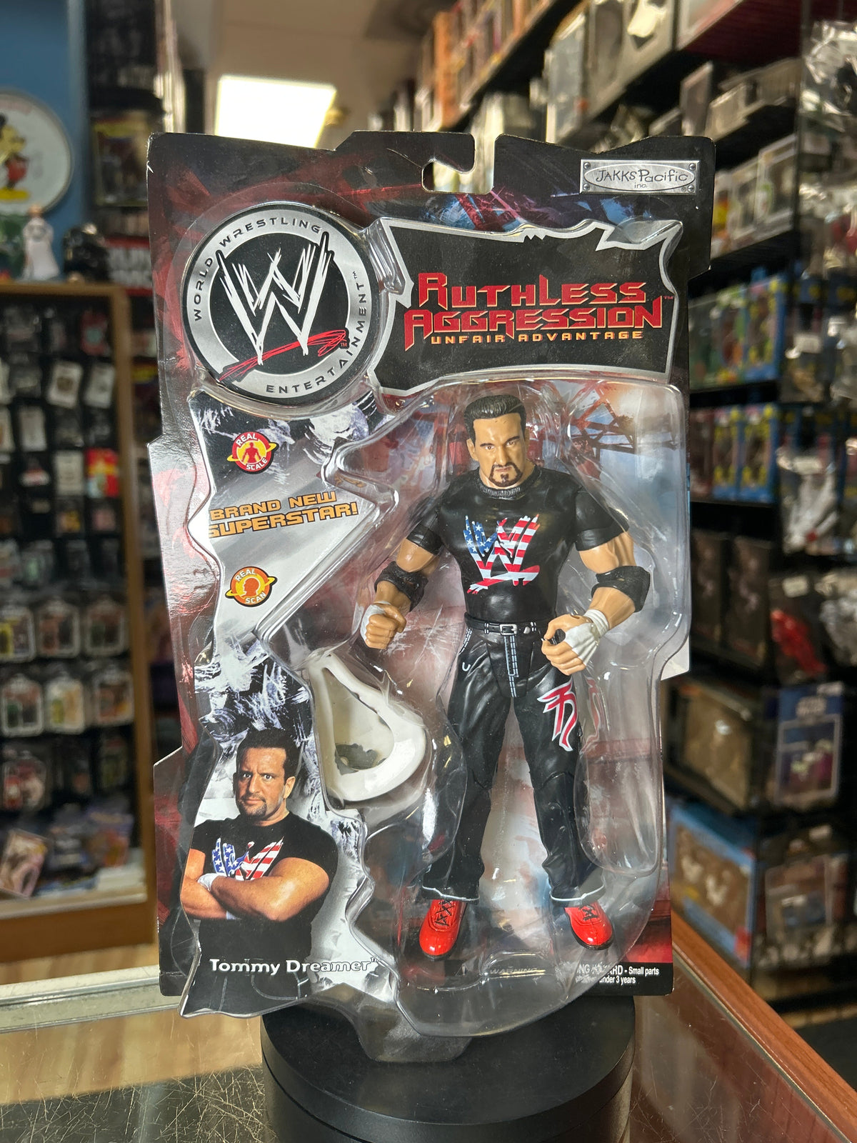 Tommy Dreamer -Ruthless Aggression- (Vintage WWE, Jakks) **SEALED** product image 1, provided for visual reference and