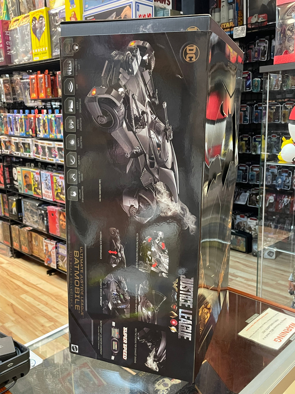 DC Ultimate Justice League RC Batmobile 1/10 Scale (Batman, Mattel) SEALED product image 3, provided for visual reference