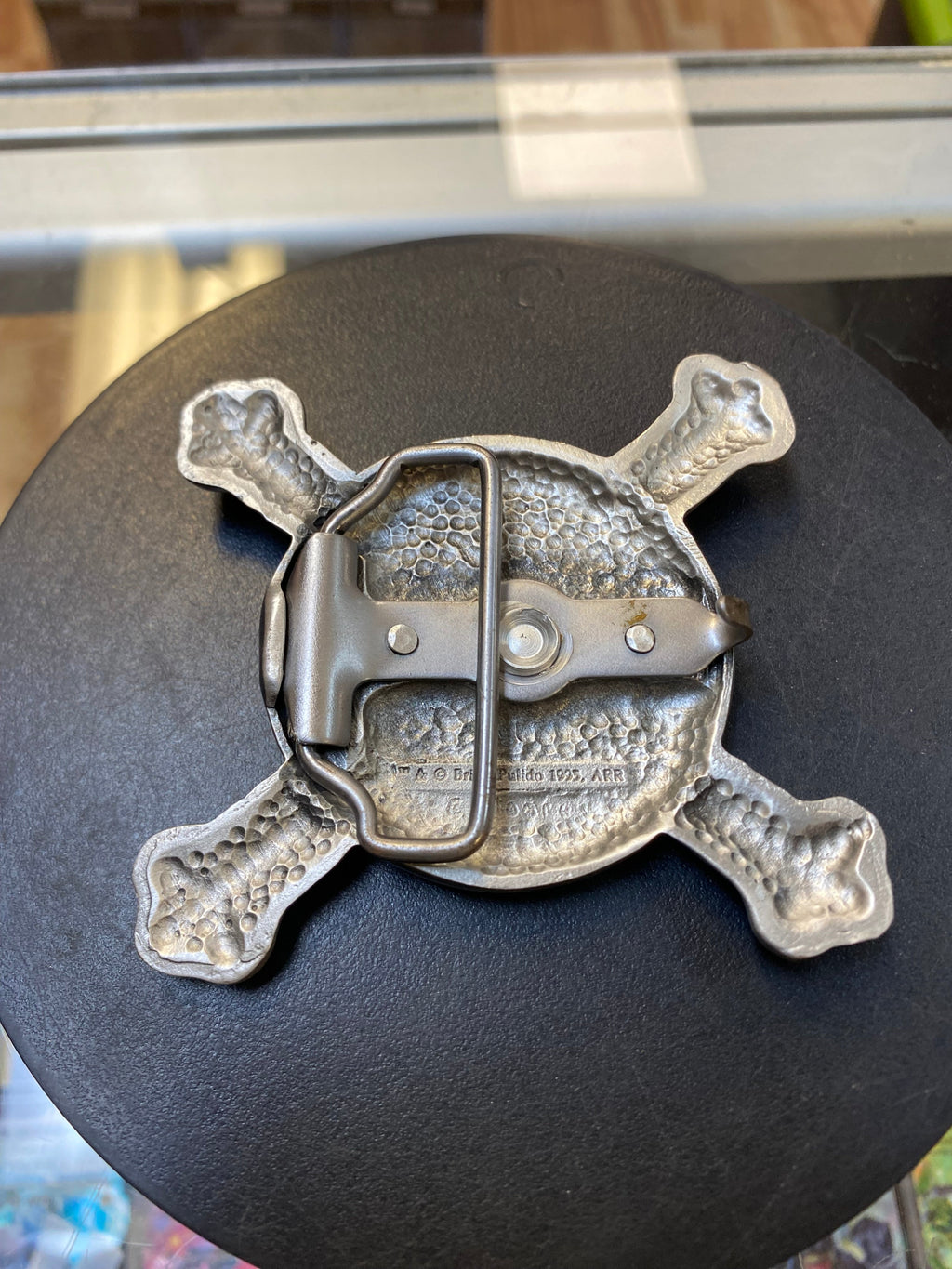 Smiley Psychotic Chaos Belt Buckle ( Vintage Lady Death) LOOSE product image 4, provided for visual reference and product