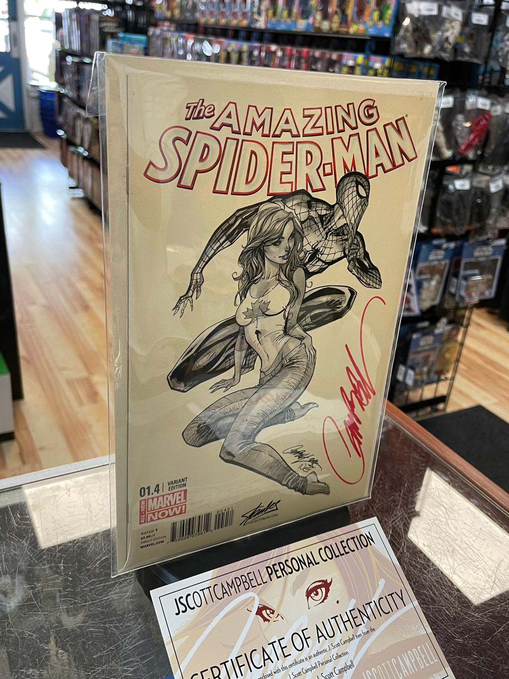 Amazing Spider-Man #01.4 Variant -Campbell Signed- (Marvel, Comics) product image 2, provided for visual reference and