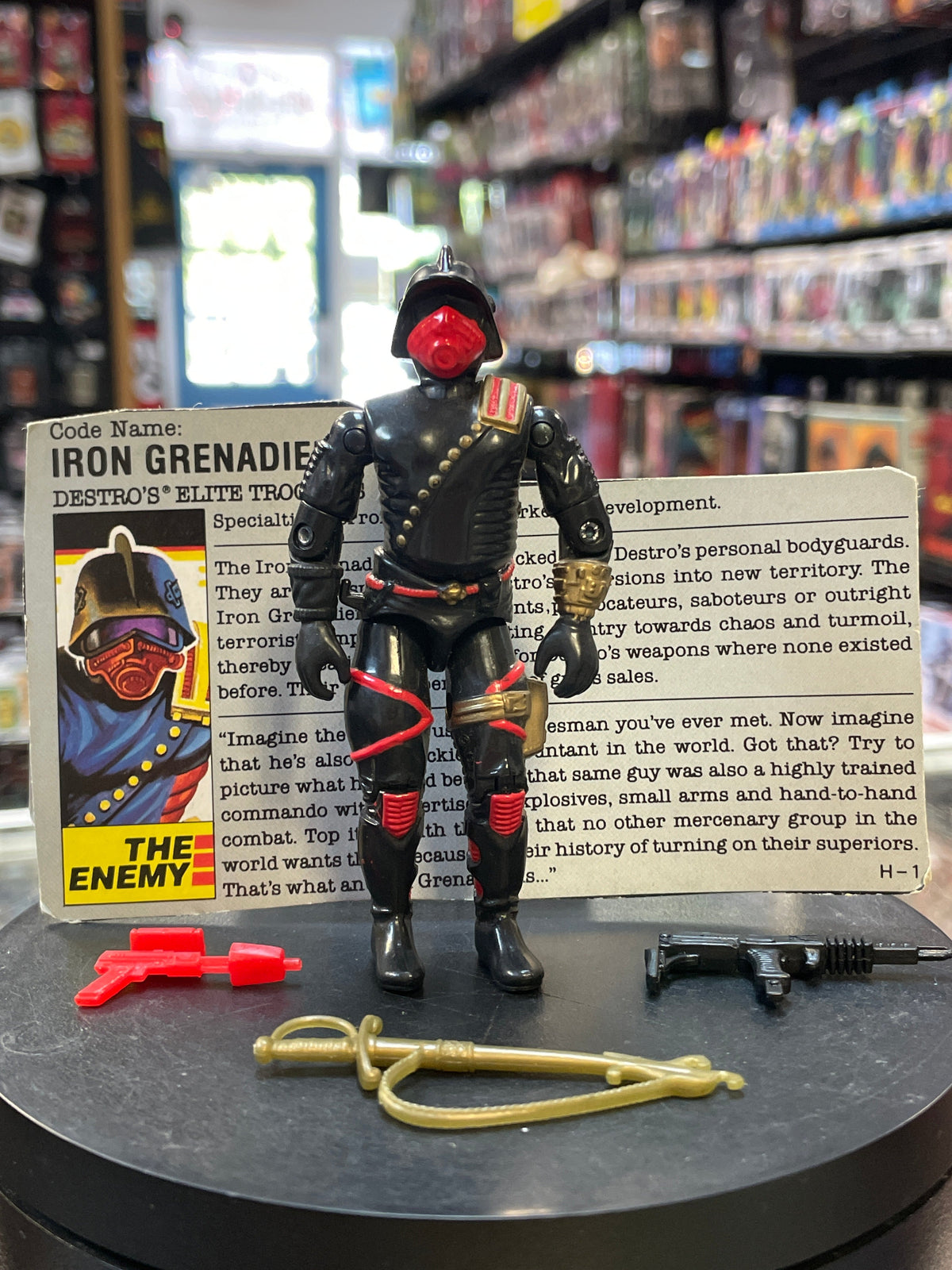 Iron Grenadiers with File Card (Vintage GI Joe, Hasbro) **COMPLETE** product image 1, provided for visual reference and
