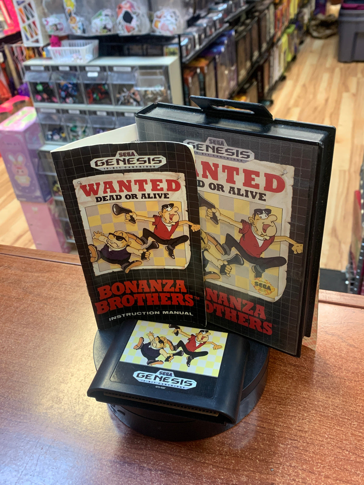 Bonanza Brothers: Wanted Dead or Alive (Sega Genesis, Vintage Video Games) COMPLETE product image 2, provided for visual