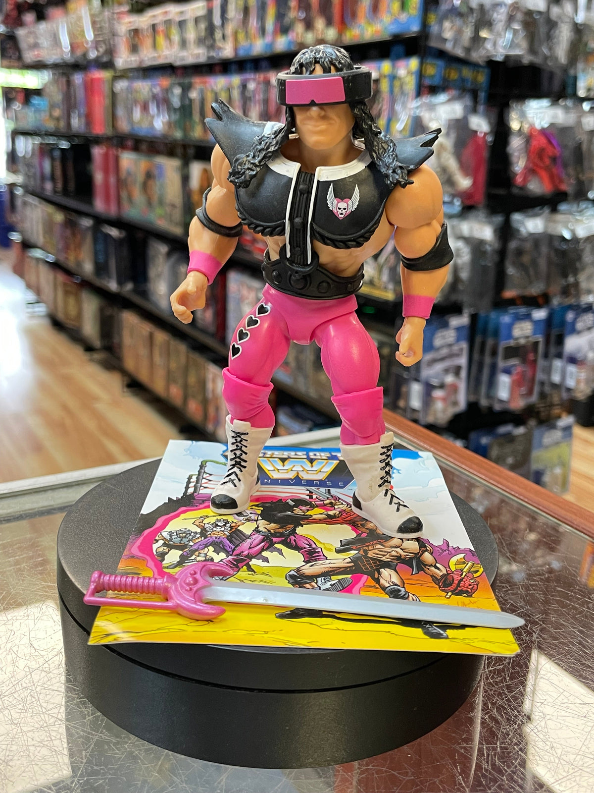 Bret Hart as TriKlops (WWE MOTU, Mattel) **COMPLETE** product image 1, provided for visual reference and product detail