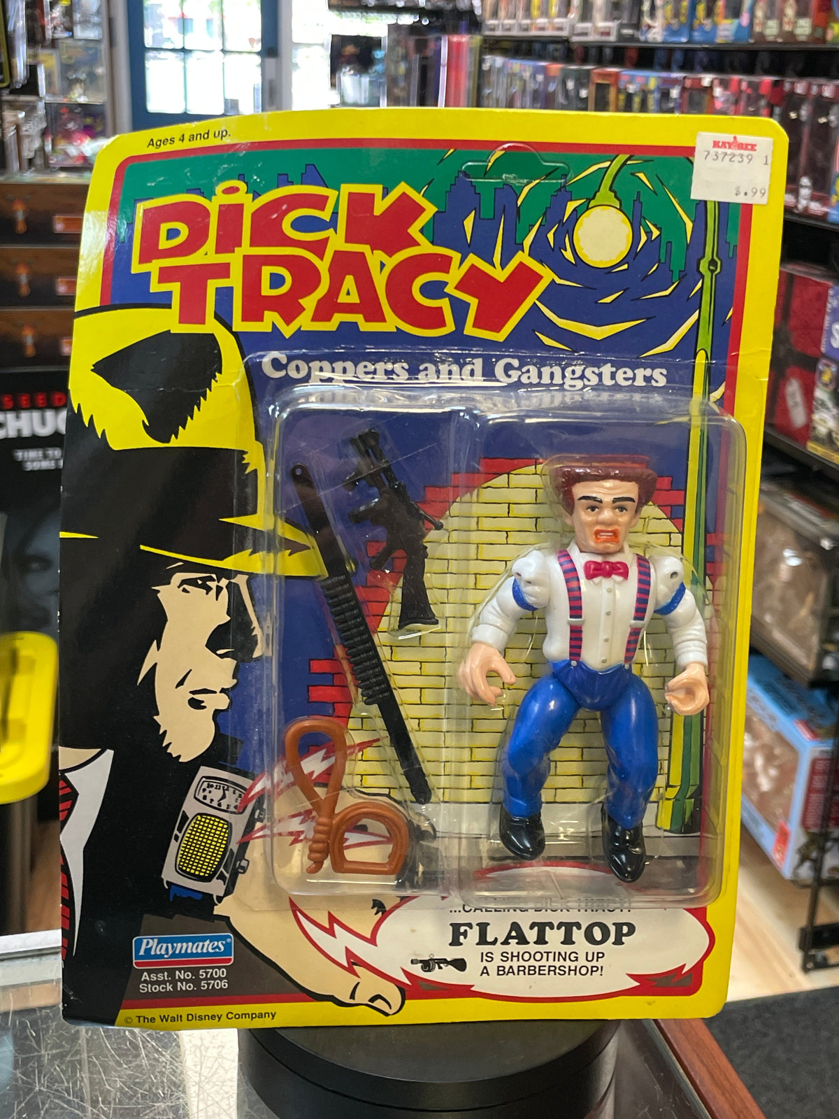 Flattop (Dick Tracy, Vintage Playmates) **Unpunched** product image 1, provided for visual reference and product detail