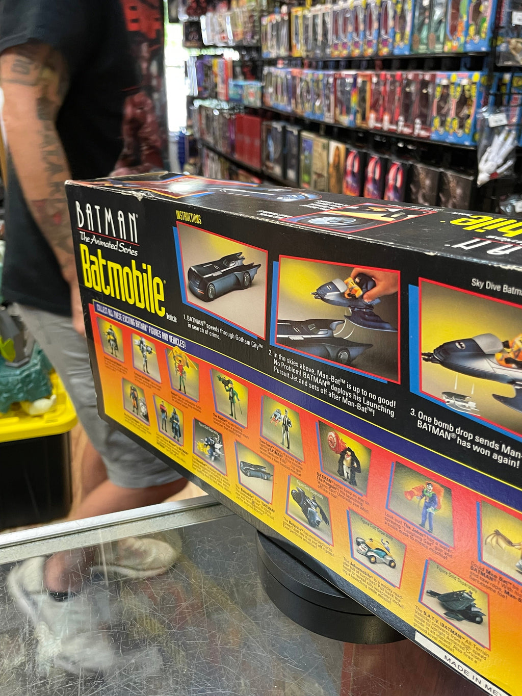 Batmobile with Pull out Wheels (Vintage Animated Batman, Kenner) NEW product image 12, provided for visual reference and