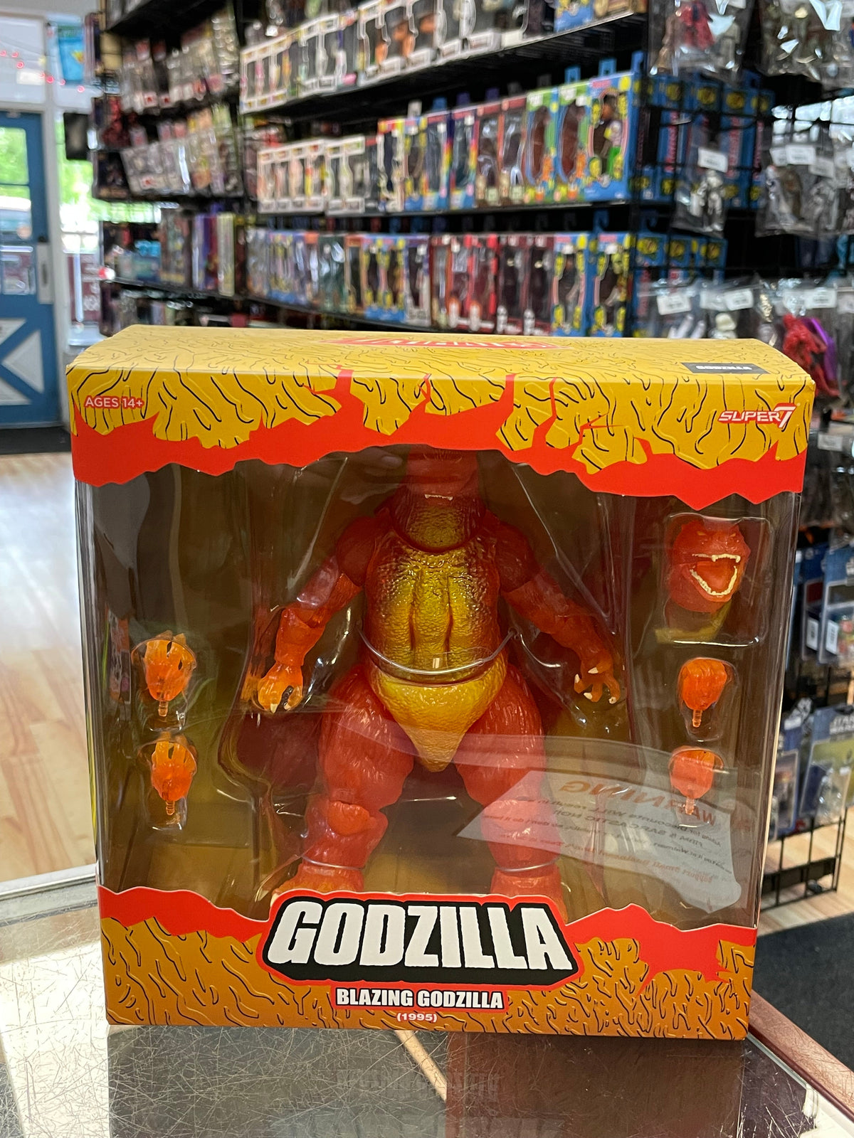 Blazing Godzilla 1995 (Godzilla, Super7 Ultimates) SEALED product image 1, provided for visual reference and product detail