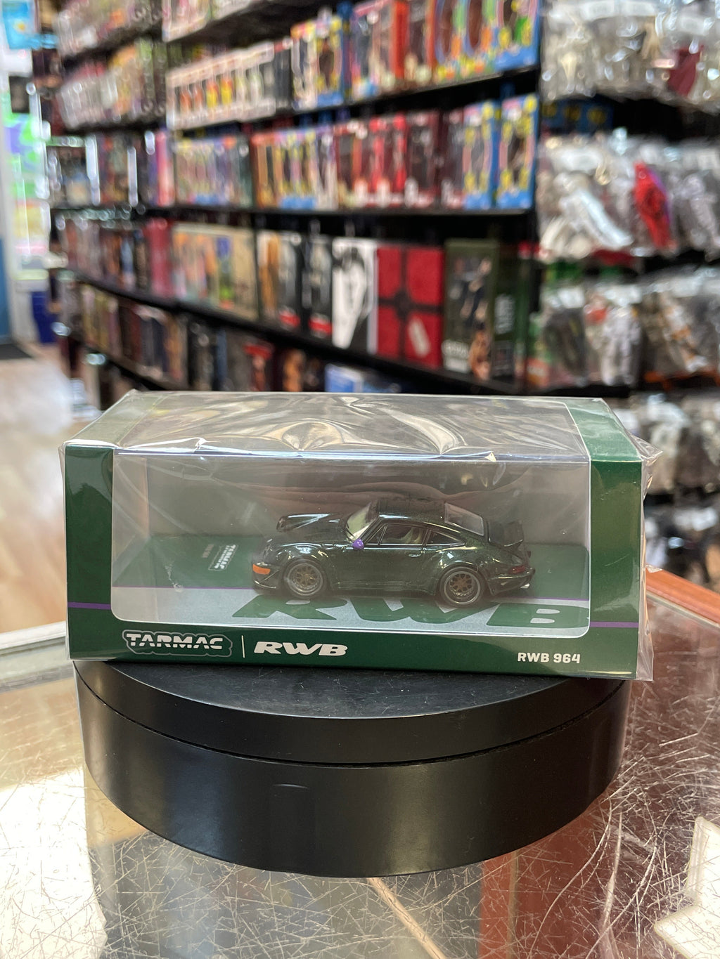 Tarmac Works Green RWB 964 (Diecast, 1:64 Scale, Rauh-Welt) SEALED product image 1, provided for visual reference and