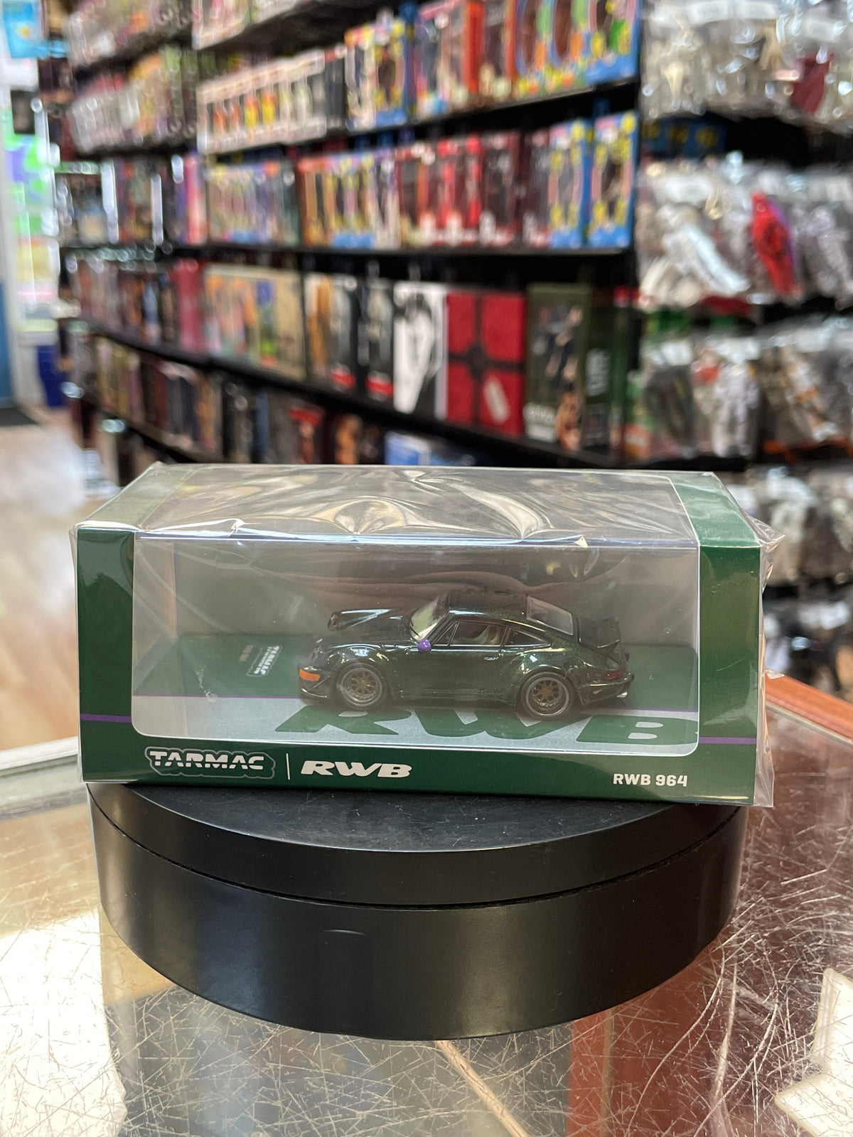 Tarmac Works Green RWB 964 (Diecast, 1:64 Scale, Rauh-Welt) SEALED product image 1, provided for visual reference and