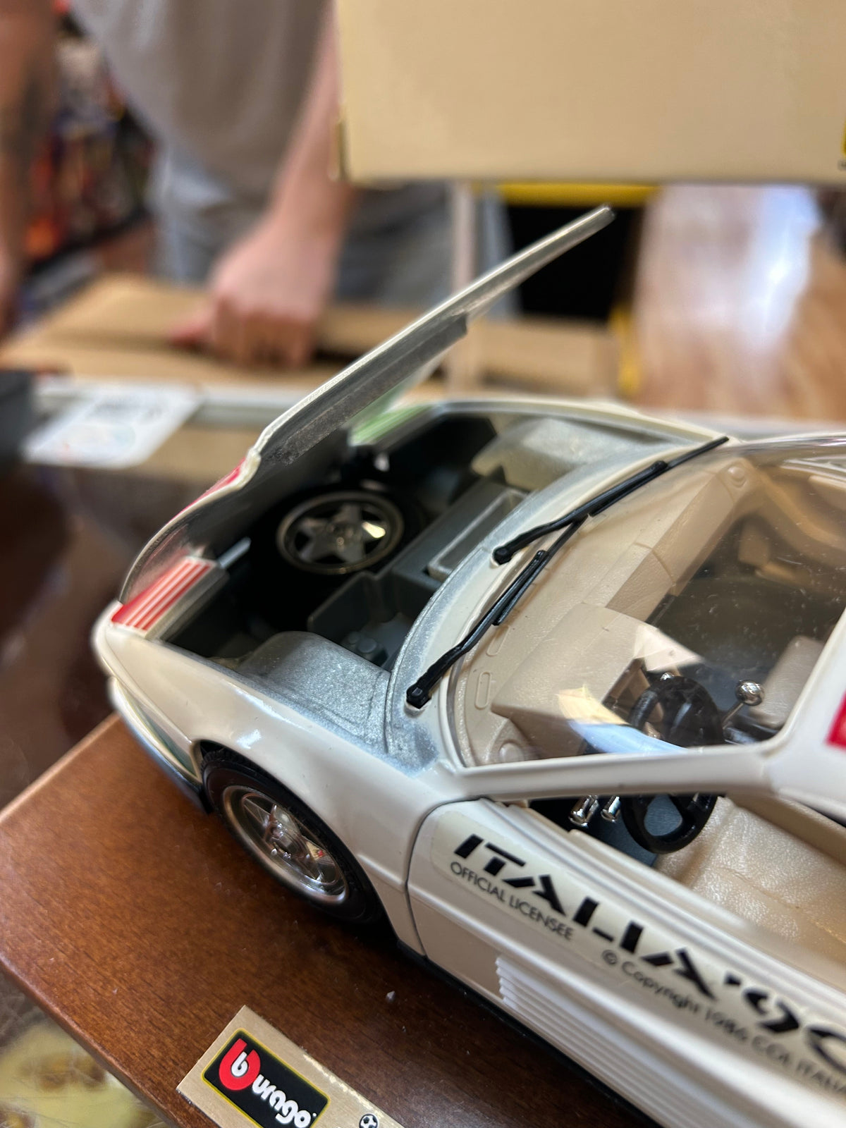 World Cup Ferrari Testarossa 1984 Diecast (Vintage Burago, Italia 90) Open Box product image 3, provided for visual