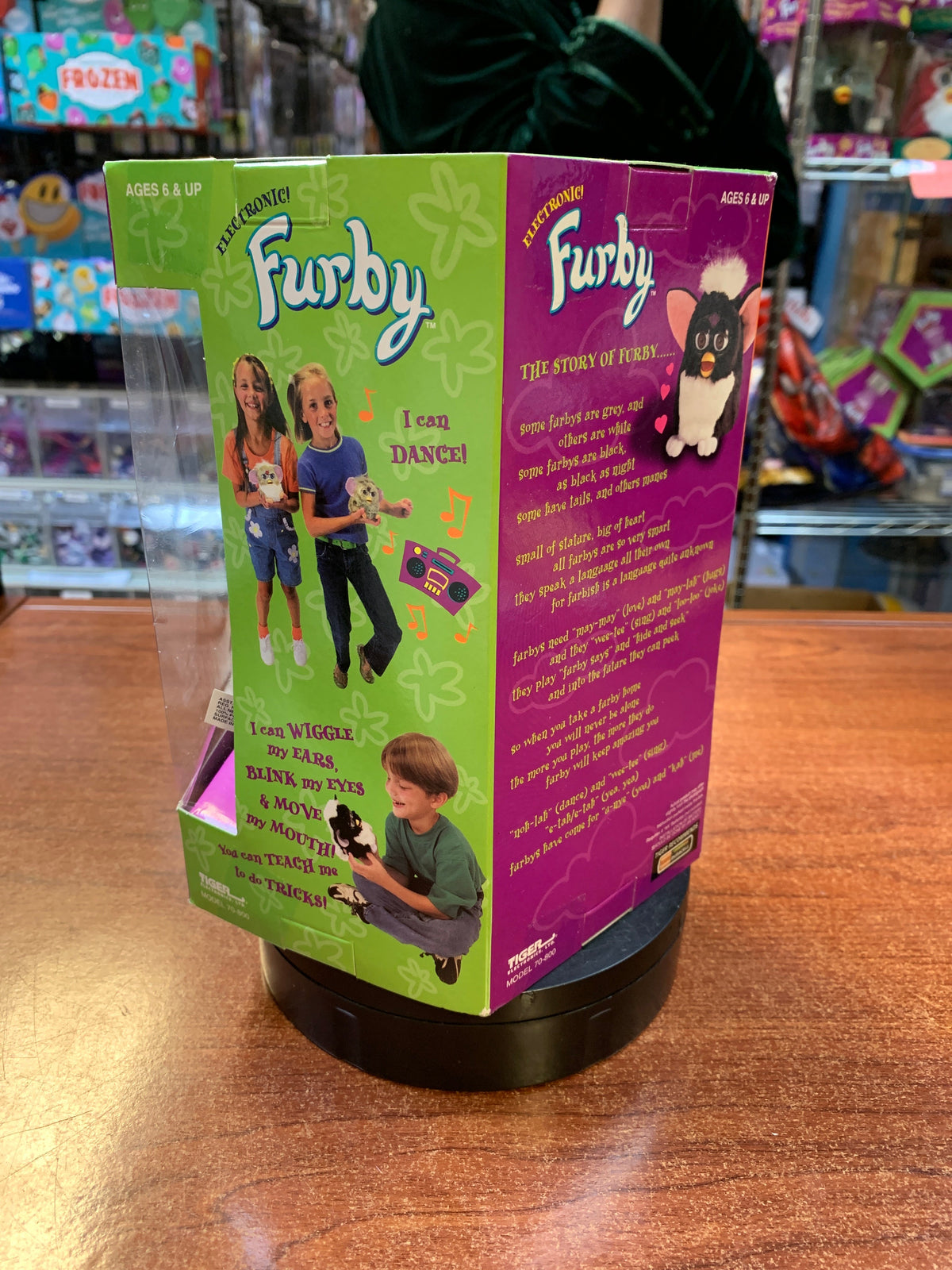 Zebra Furby Tan Eyes (Vintage Furby, Tiger Electronics) SEALED product image 4, provided for visual reference and product