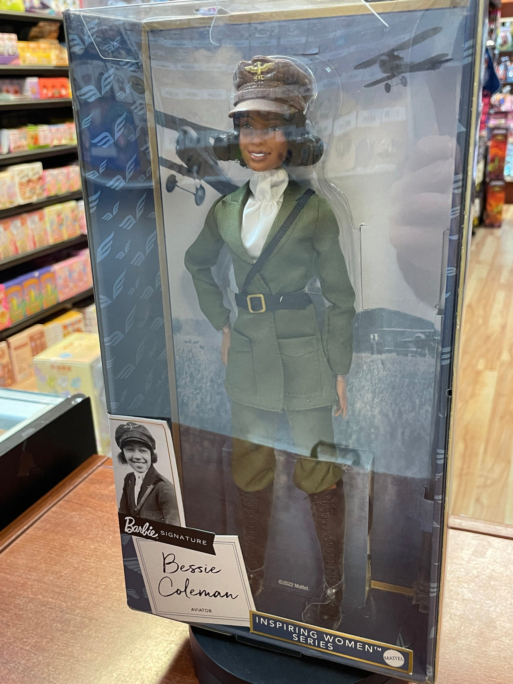 Inspiring Bessie Coleman HJX37 (Vintage Barbie, Mattel) SEALED product image 5, provided for visual reference and product