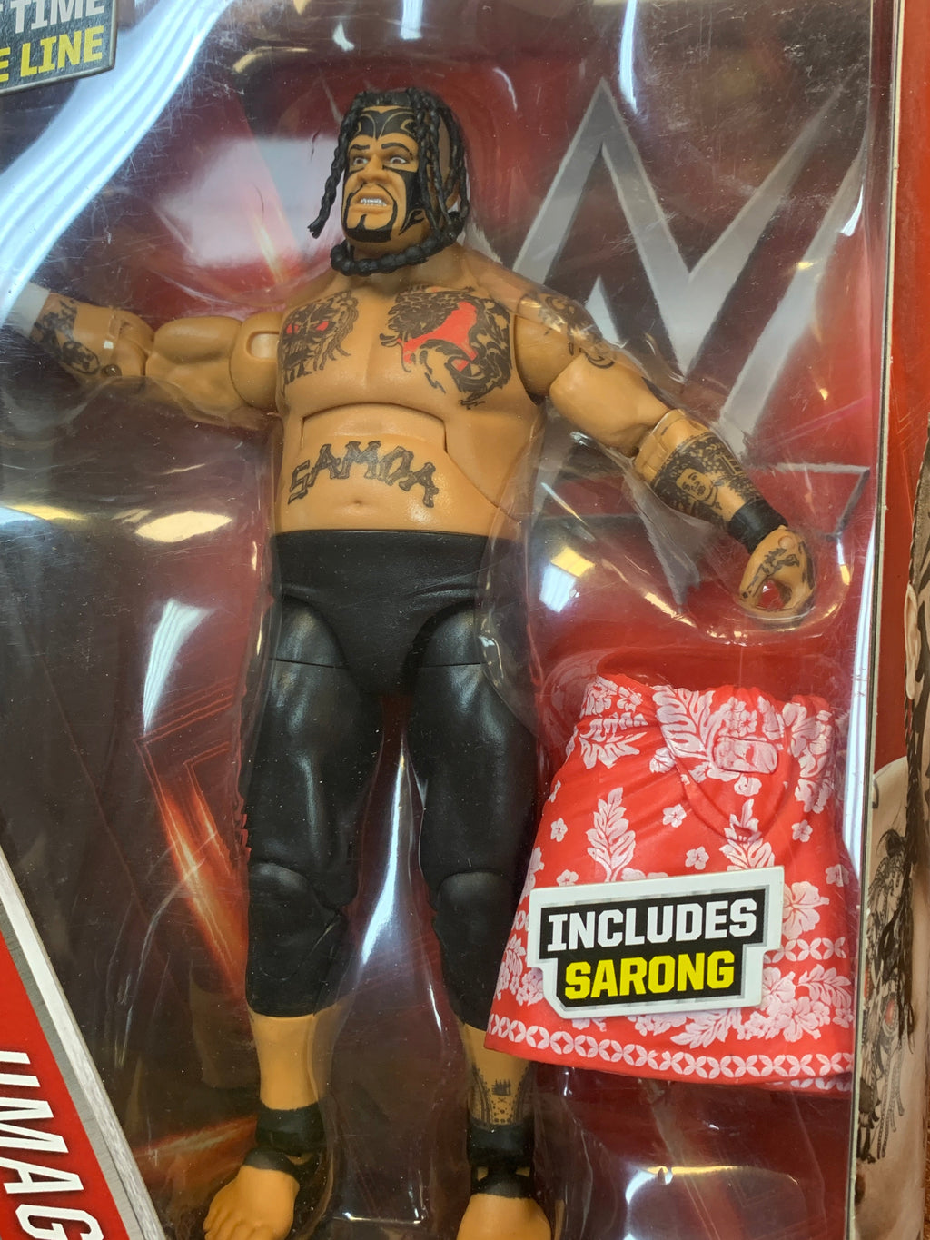 Umaga Flashback (WWE Elites, Mattel) SEALED product image 5, provided for visual reference and product detail review