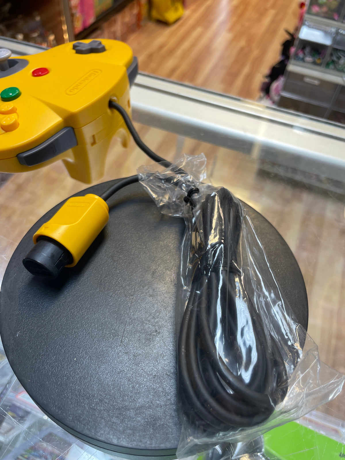 Yellow N64 Controller (Nintendo, Vintage Video Games) **TESTED WORKING** product image 3, provided for visual reference and