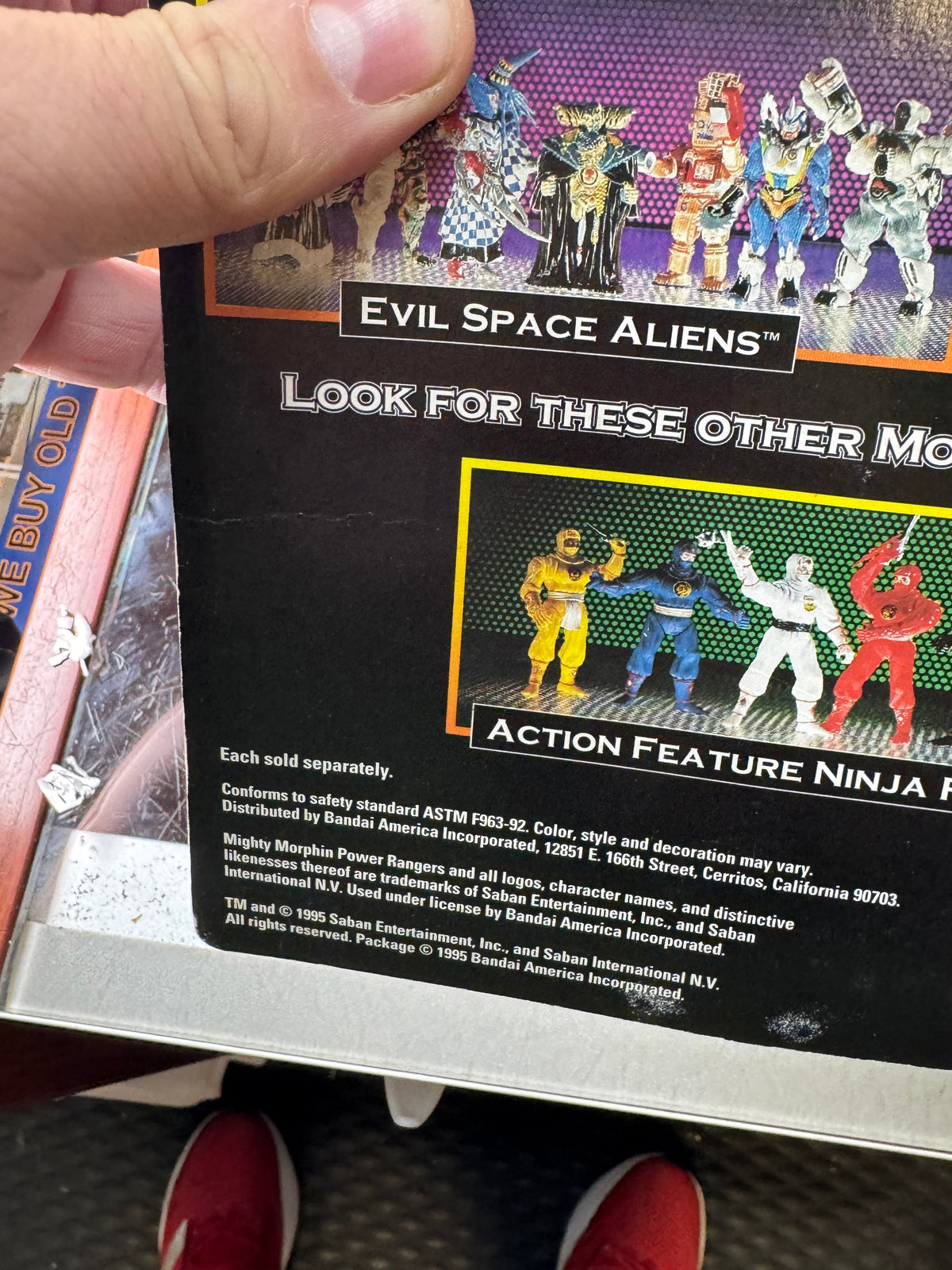 Tengu Warrior Space Alien (Vintage MMPR Power Rangers, Bandai) SEALED product image 18, provided for visual reference and