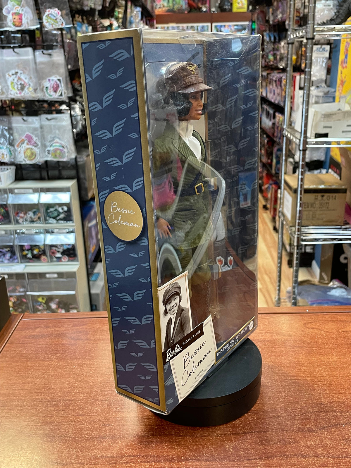 Inspiring Bessie Coleman HJX37 (Vintage Barbie, Mattel) SEALED product image 6, provided for visual reference and product