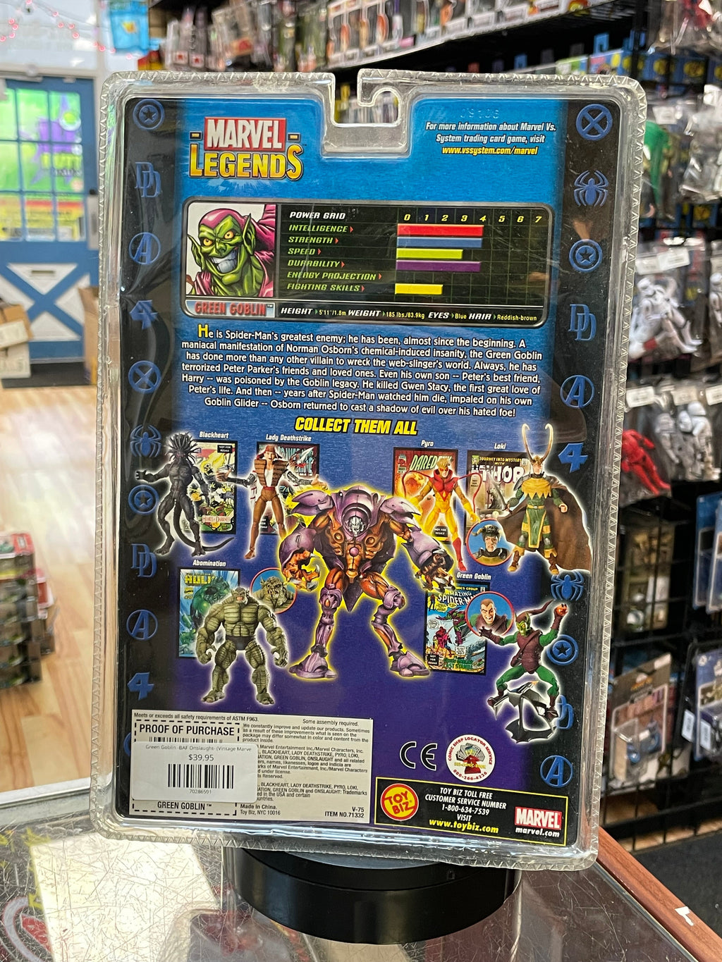 Green Goblin -BAF Onslaught- (Vintage Marvel Legends, Toybiz) *SEALED* product image 2, provided for visual reference and