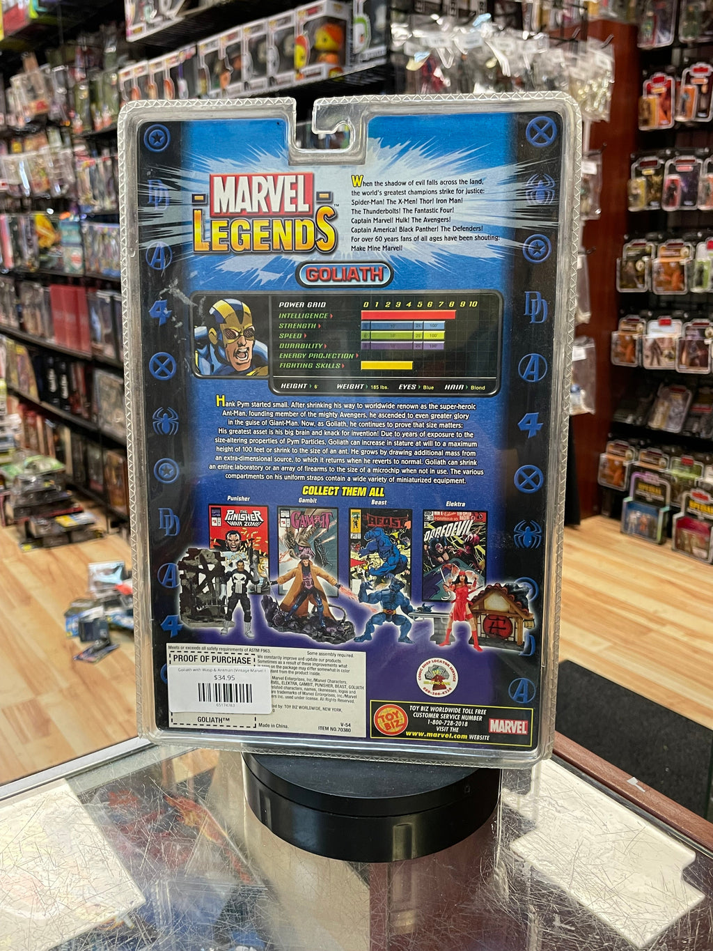 Goliath with Wasp & Antman (Vintage Marvel Legends, Toybiz) *SEALED* product image 2, provided for visual reference and