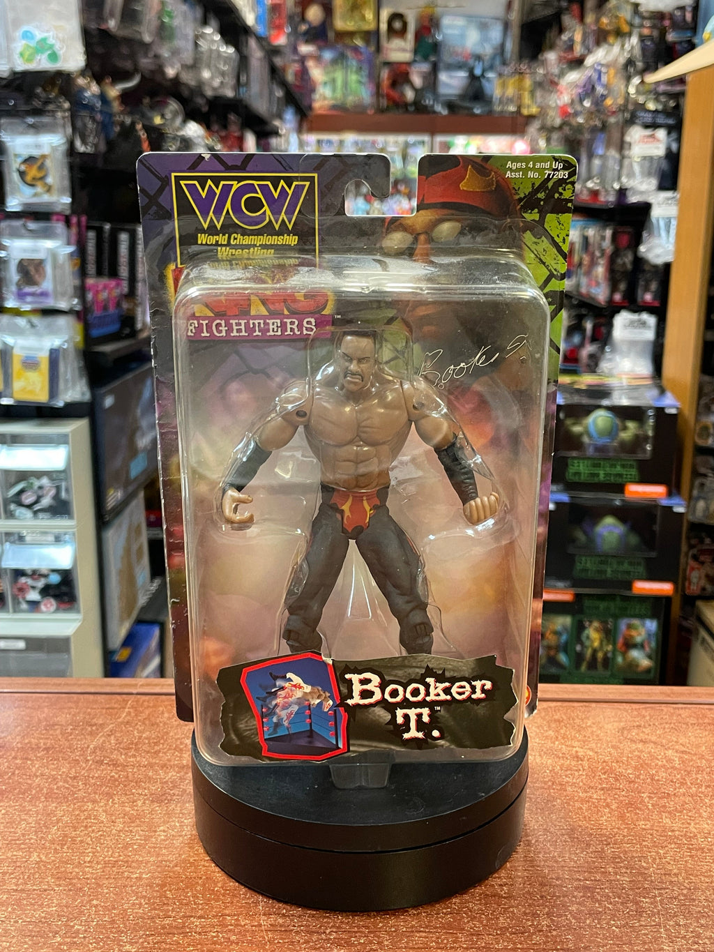 Booker T (WCW Ring Fighters, Toybiz) **SEALED** product image 1, provided for visual reference and product detail review