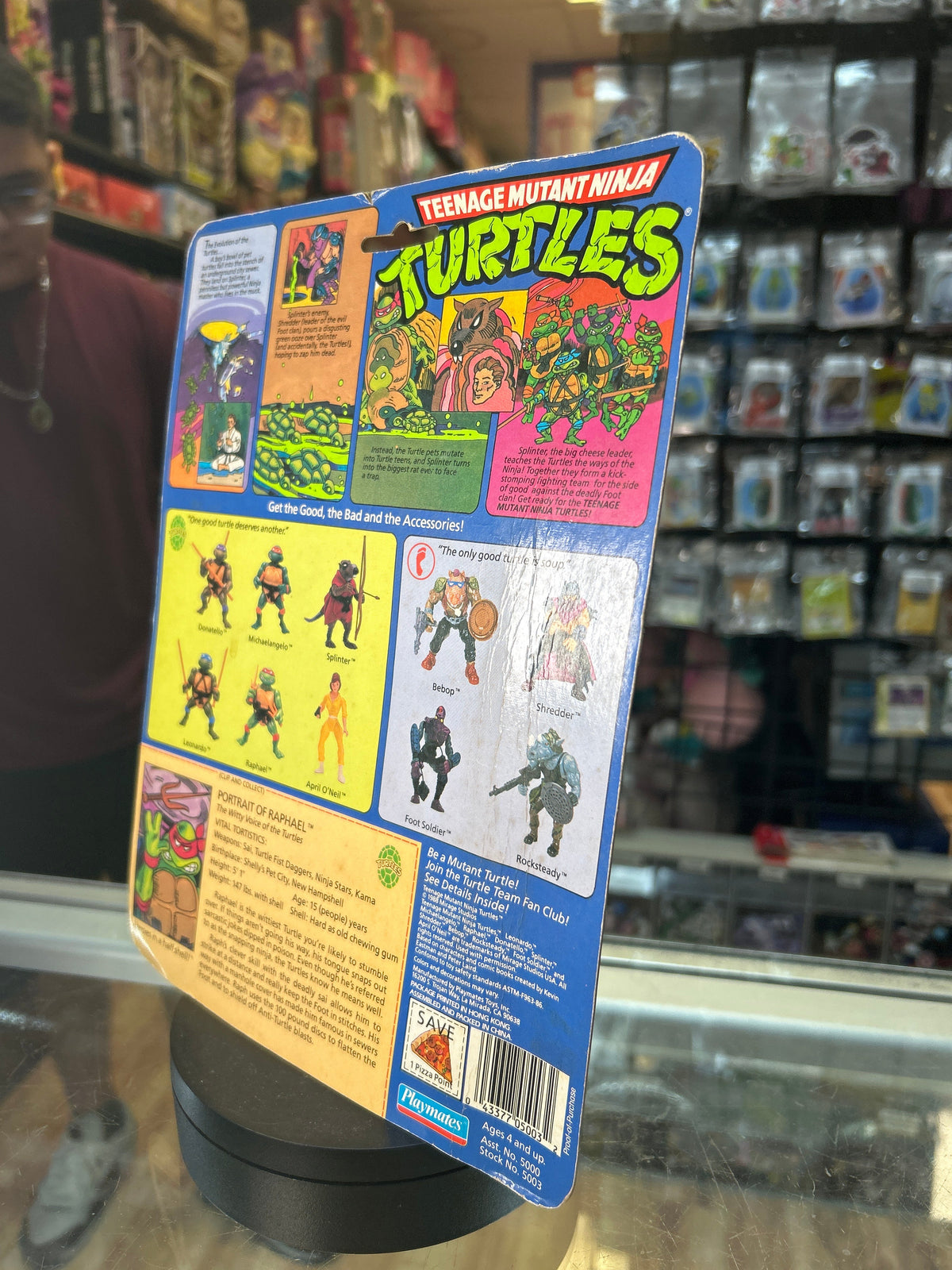 Raphael -10 Back Soft Head- 1765 (Vintage TMNT, Playmates) **SEALED** product image 3, provided for visual reference and