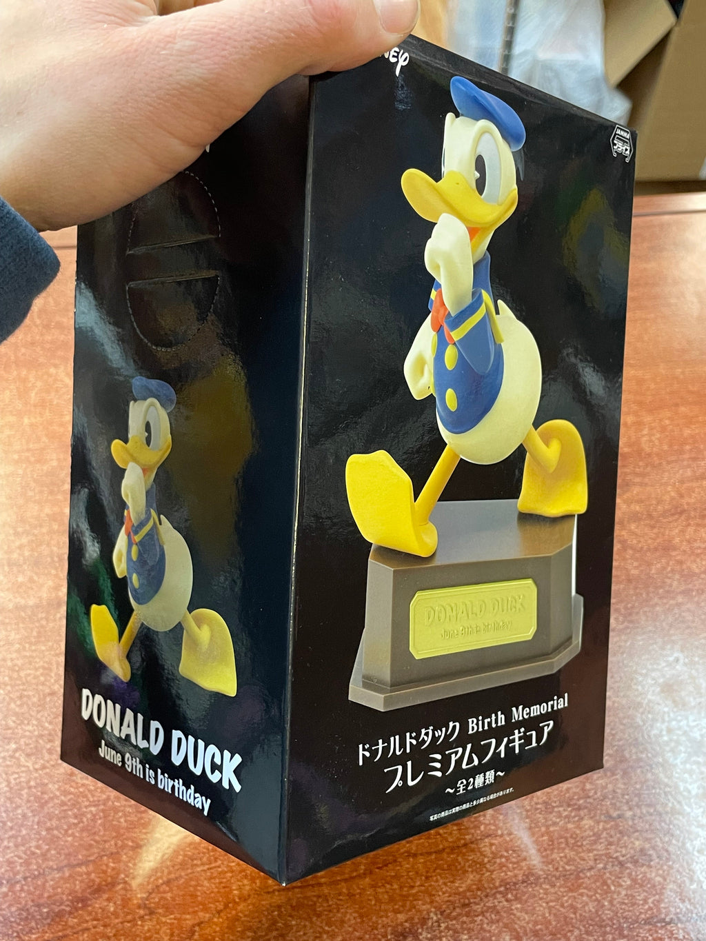 Donald Duck Birth Memorial Figure (Disney Japan, Sega) SEALED product image 6, provided for visual reference and product